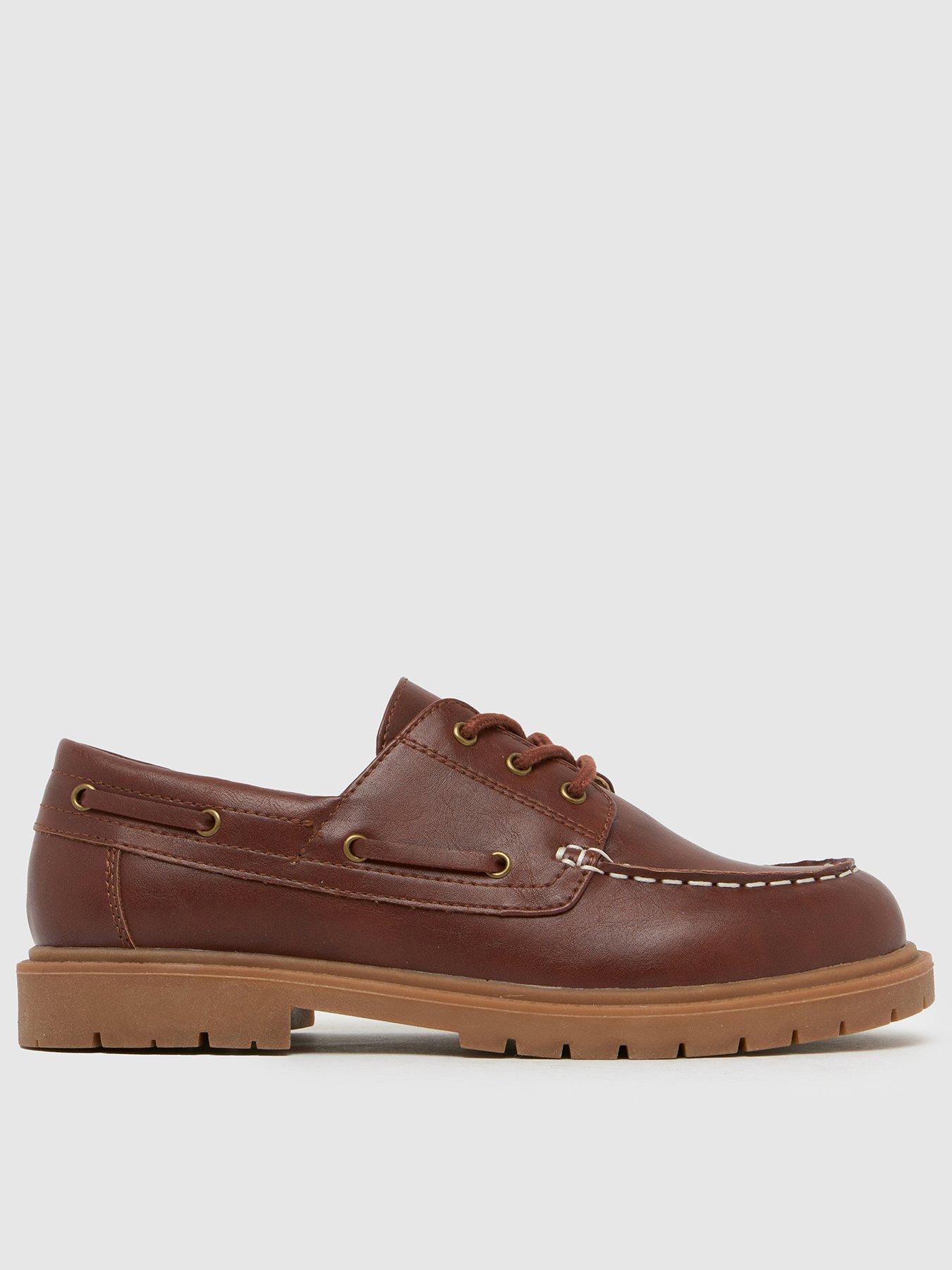 Image 1 of 4 of Schuh Lance Youth Boat Shoe - Brown