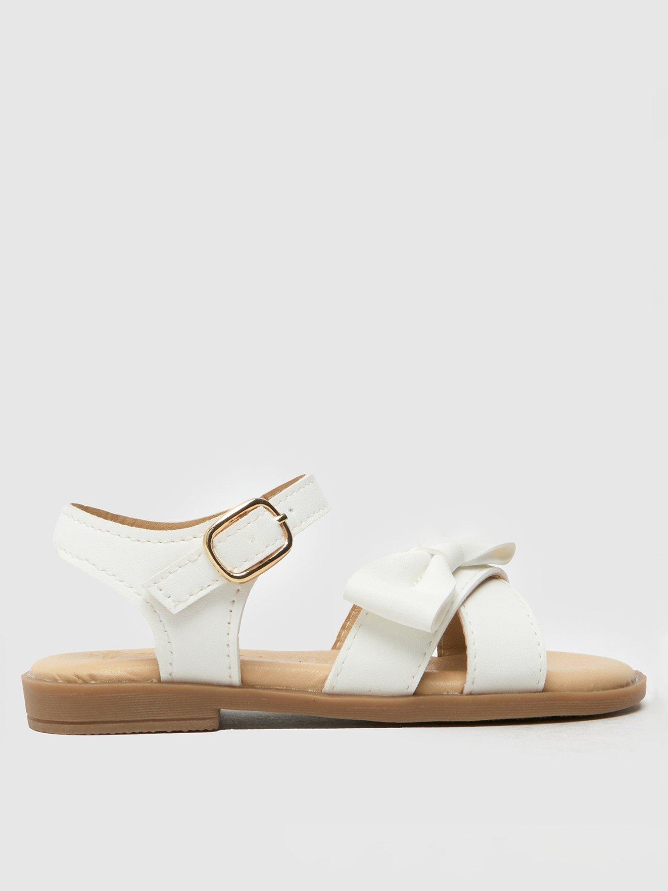 Image 1 of 4 of Schuh Toddler Tinker Bow Sandal - White