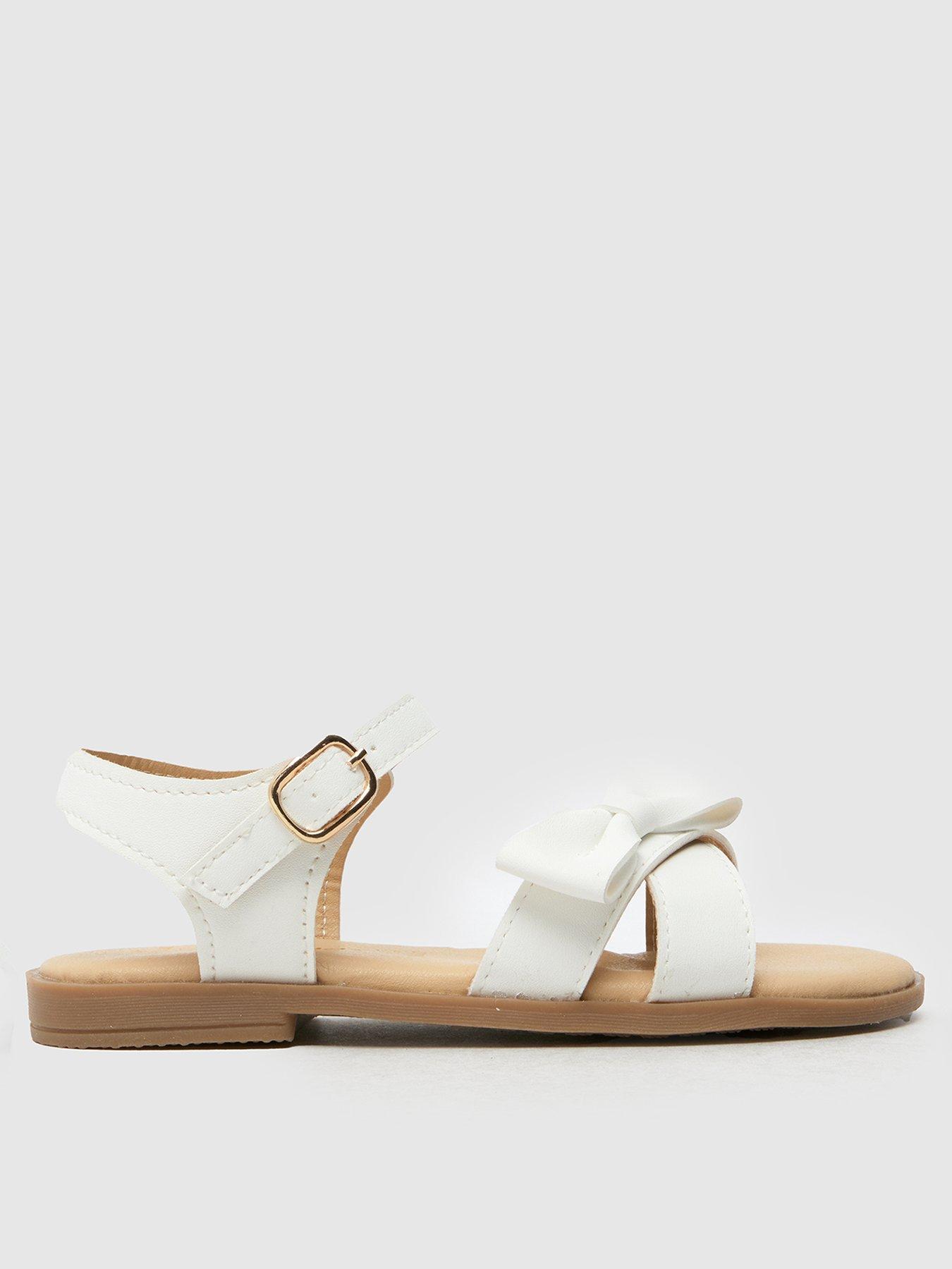 Image 1 of 4 of Schuh Junior Tinker Bow Sandal - White