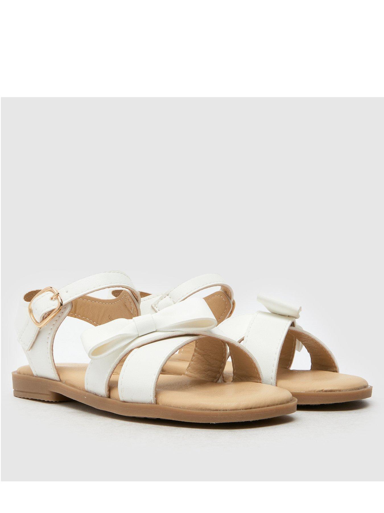 Image 2 of 4 of Schuh Junior Tinker Bow Sandal - White