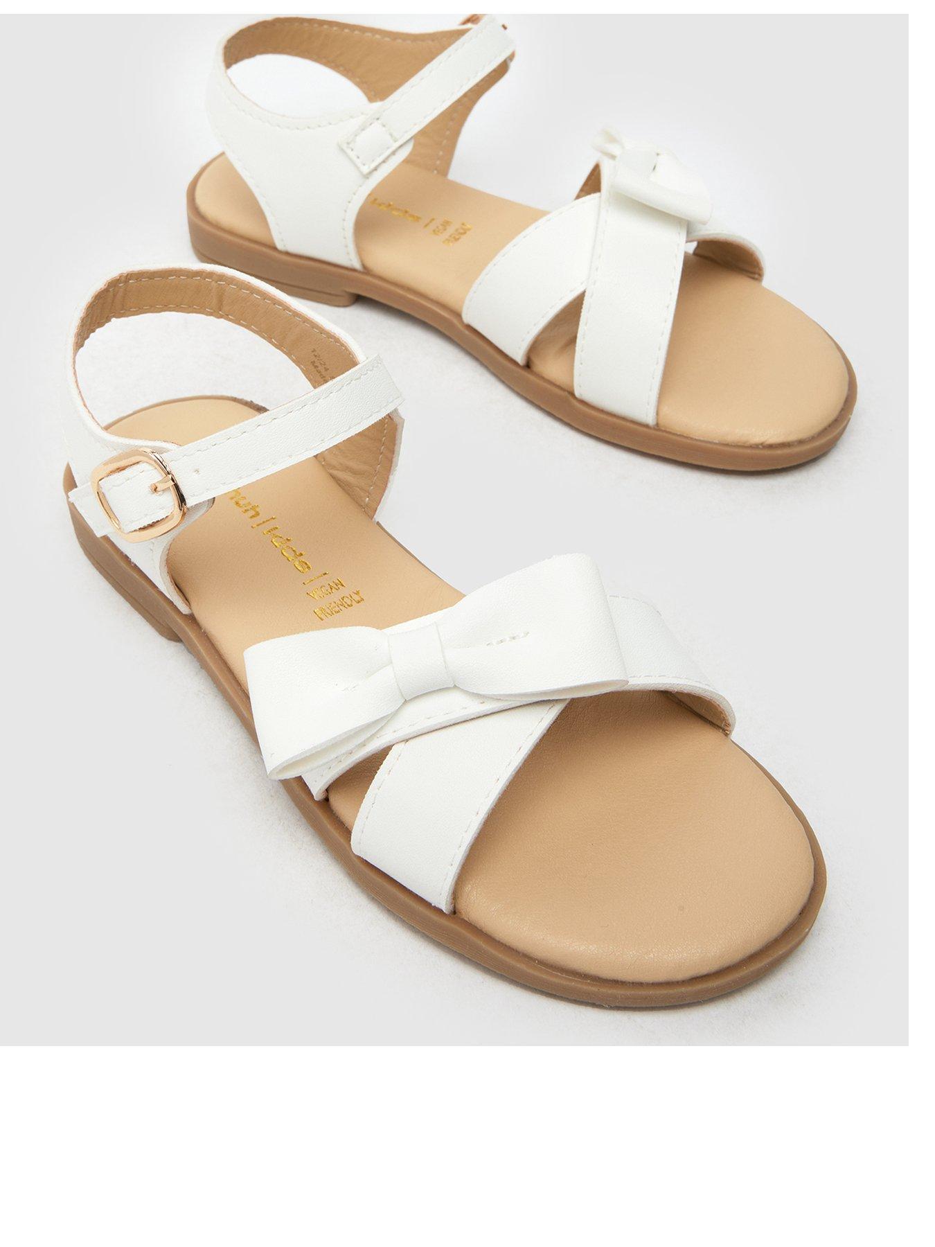 Image 3 of 4 of Schuh Junior Tinker Bow Sandal - White