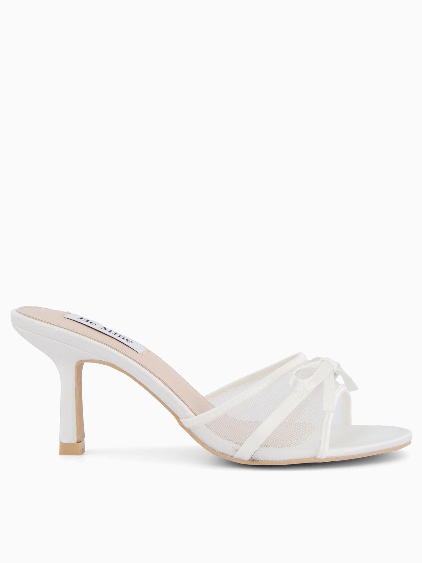 undefined Devotion Mesh Mule Heeled Sandal - Ivory