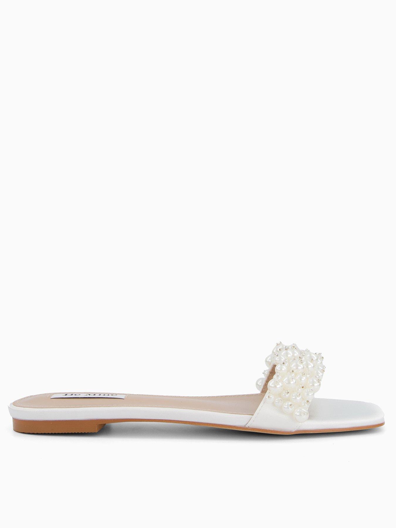 undefined Kiely Update Pearl Flat Sandals - Ivory