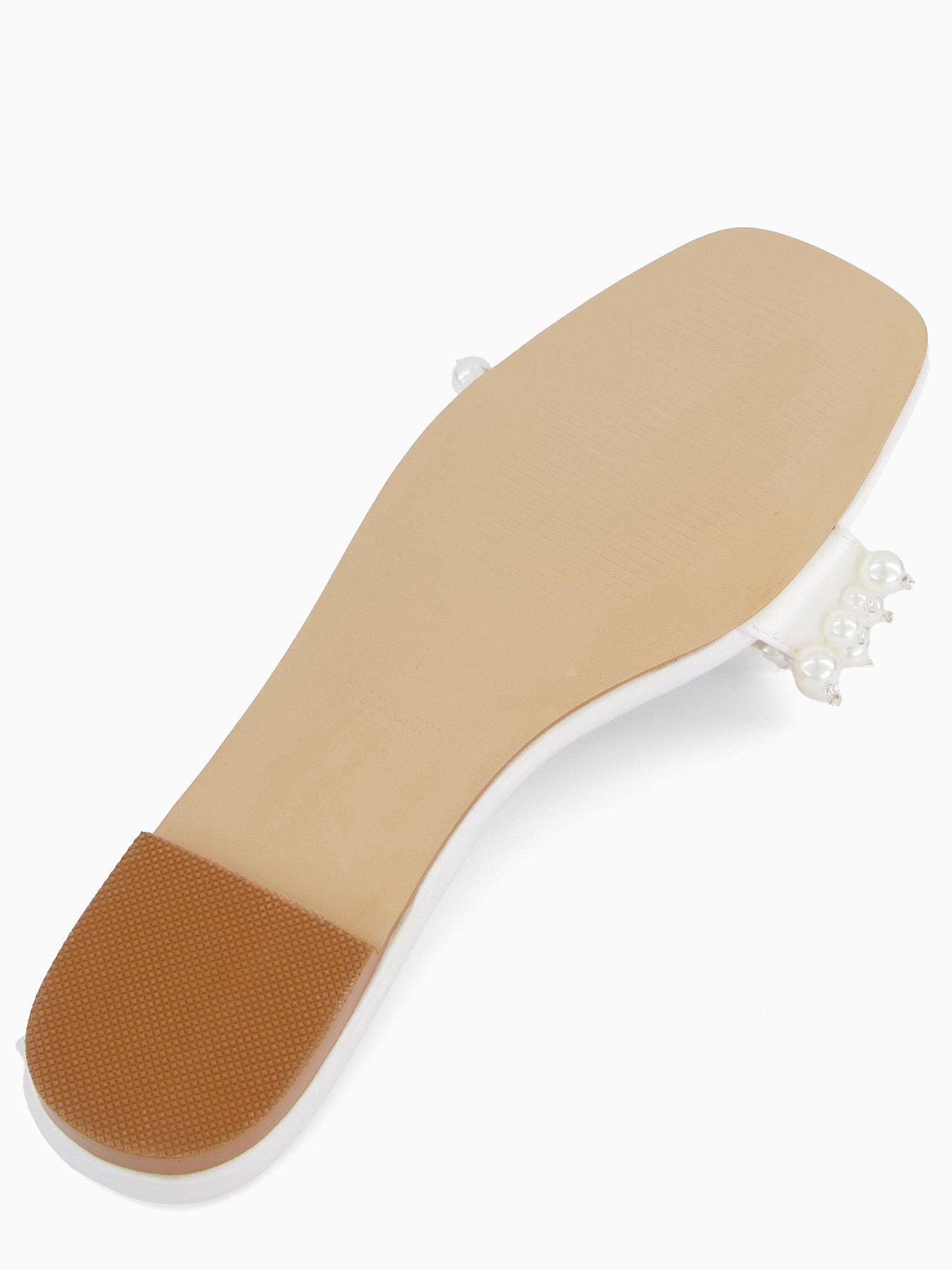 Image 4 of 6 of Raid Kiely Update Pearl Flat Sandals - Ivory