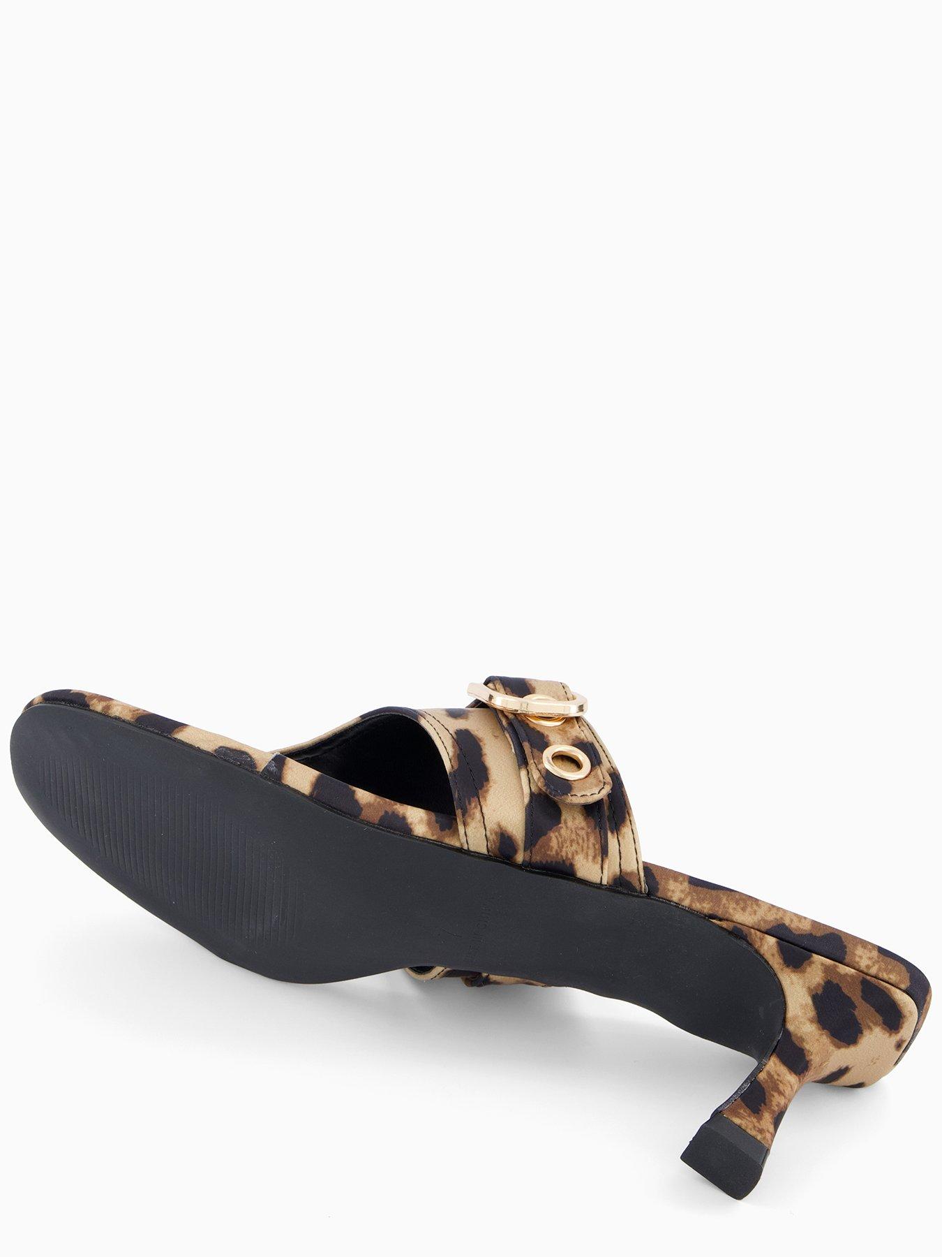 Image 4 of 7 of Raid Inkaa Toe Post Hardware Sandal - Leopard Print