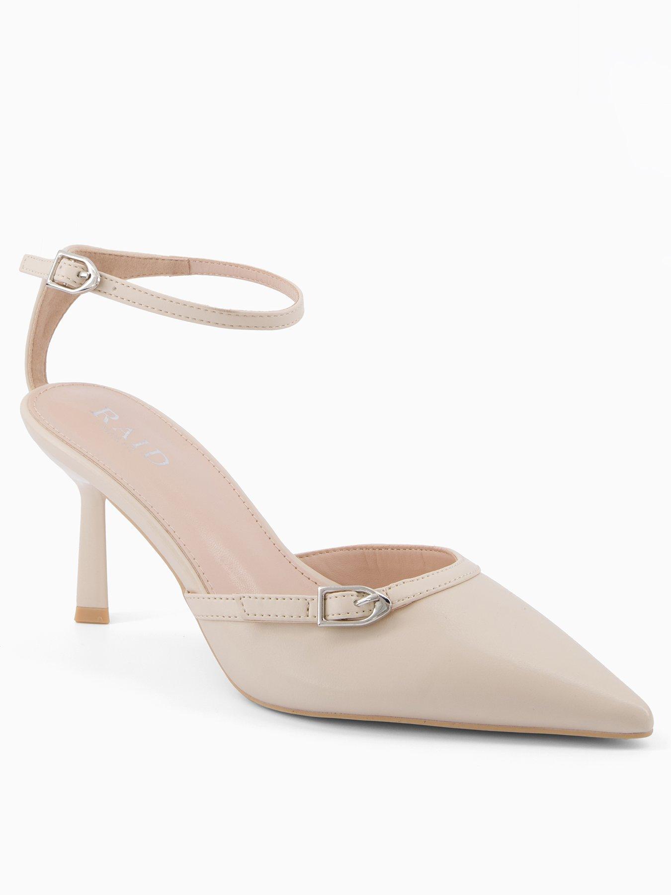 Raid Wide Fit Bexlie Pointed Heel - Cream