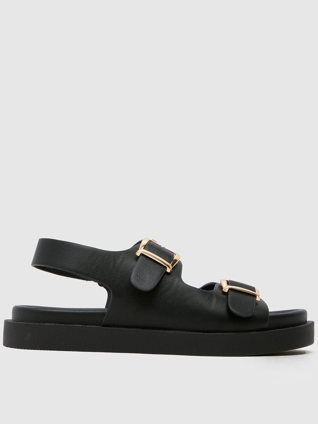 undefined Tabs Youth Double Buckle Sandal - Black