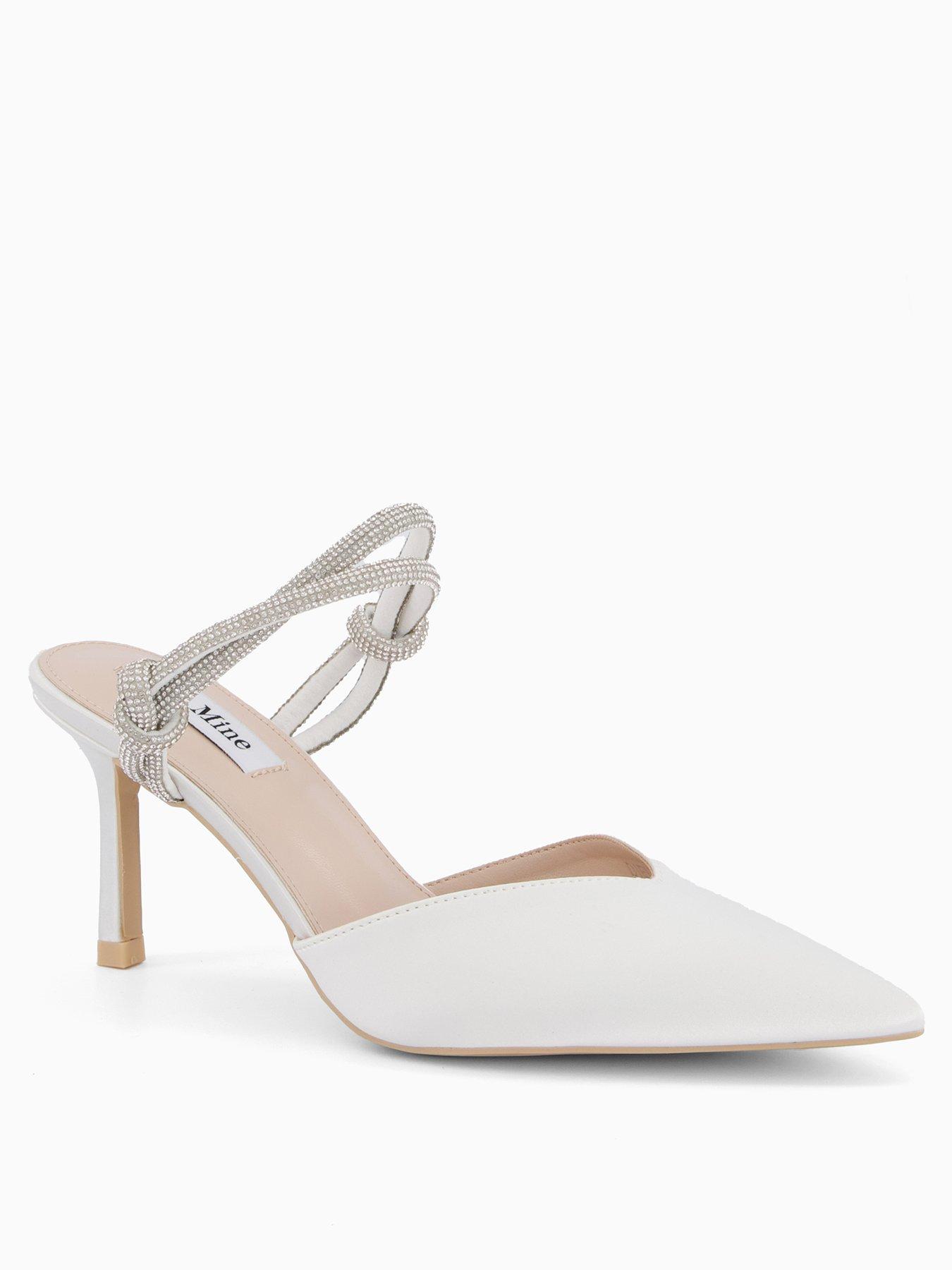 Image 2 of 7 of Raid Diella Embellished Strap Heeled Shoes - Ivory