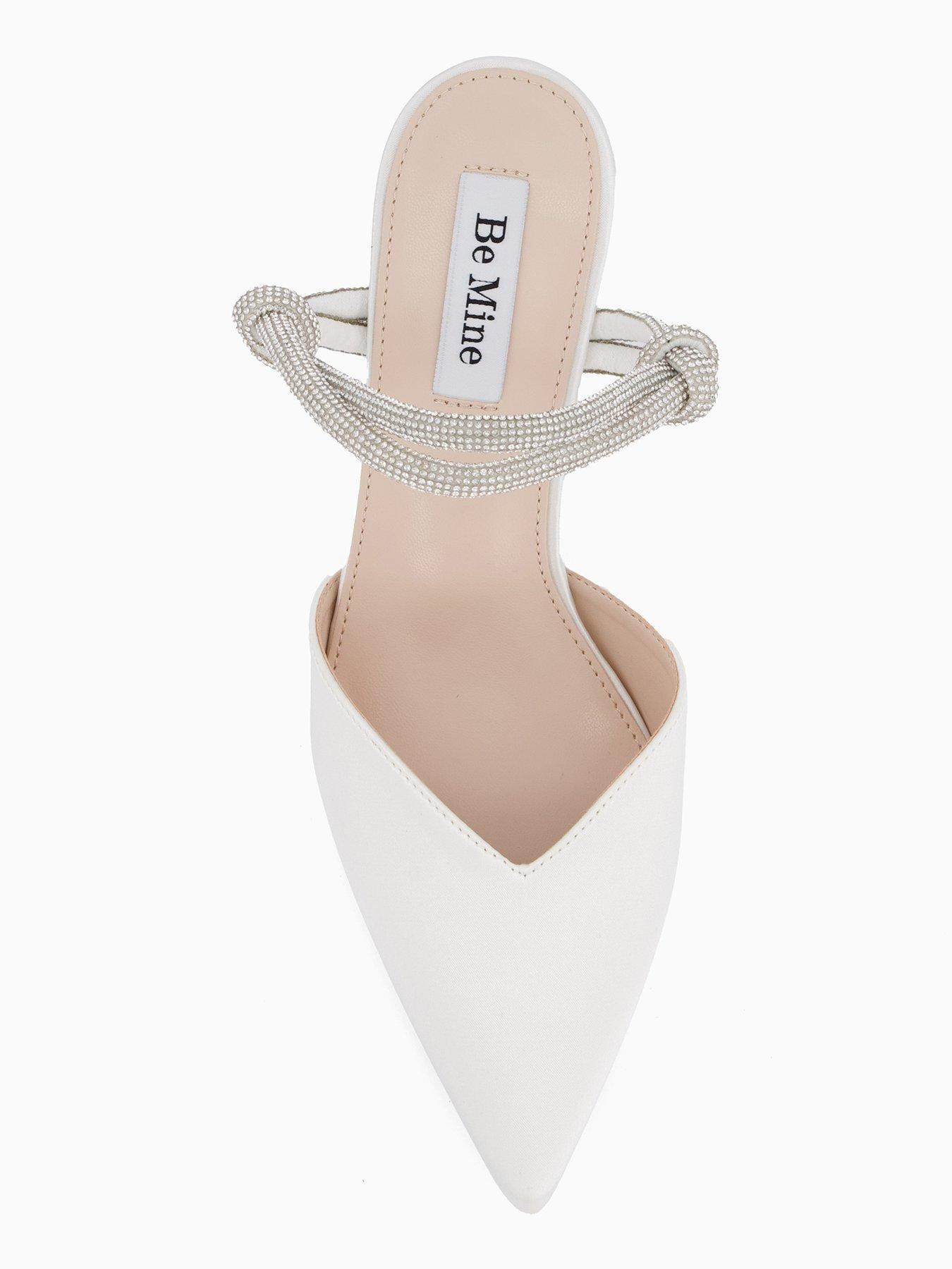 Image 3 of 7 of Raid Diella Embellished Strap Heeled Shoes - Ivory