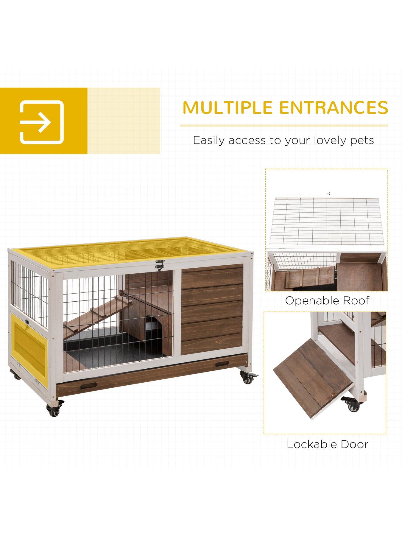 Image 6 of 7 of PawHut Rabbit Hutch