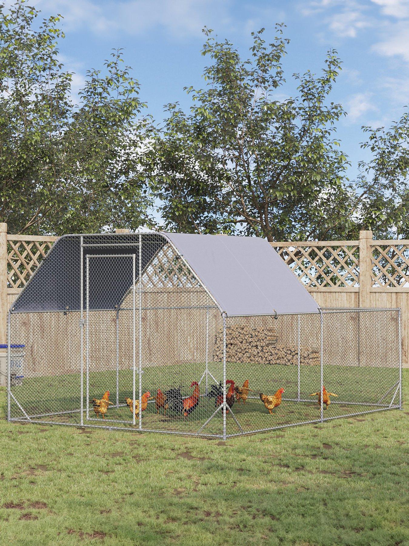 Product photograph of Pawhut Chicken Running Cage from very.co.uk