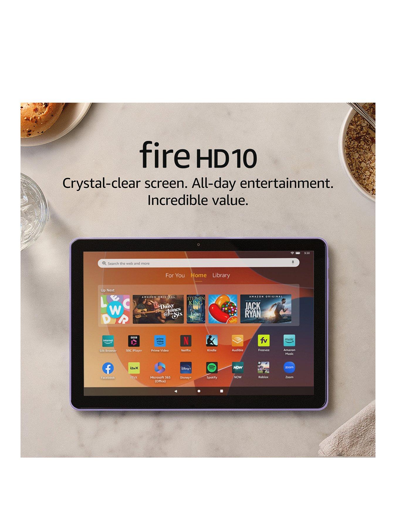 Amazon Fire HD 10 Tablet (2023 release) 32GB with ads - Lilac | Very