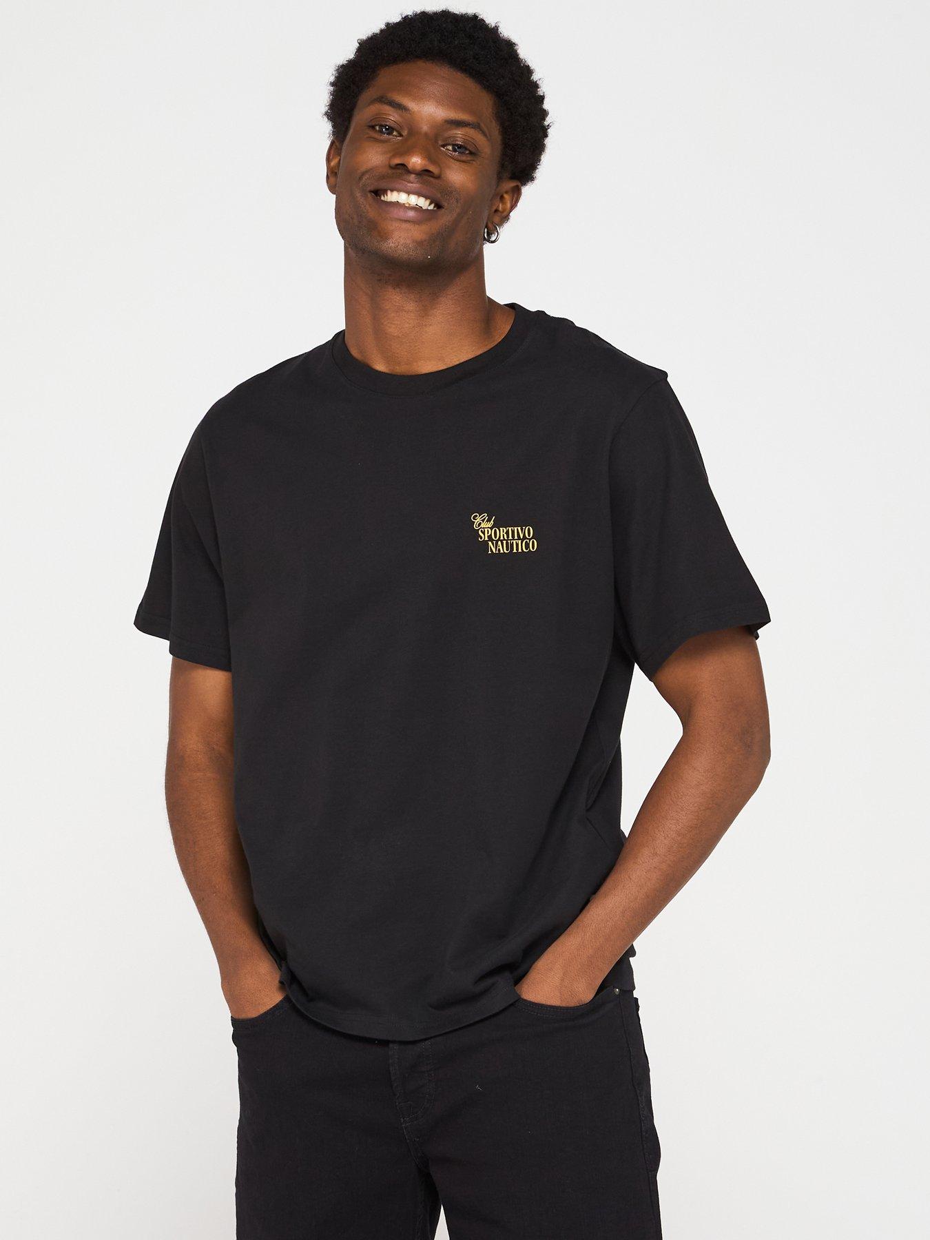 Image 2 of 6 of Jack & Jones Hydra Cutout Short Sleeve Crew Neck T-Shirt - Black