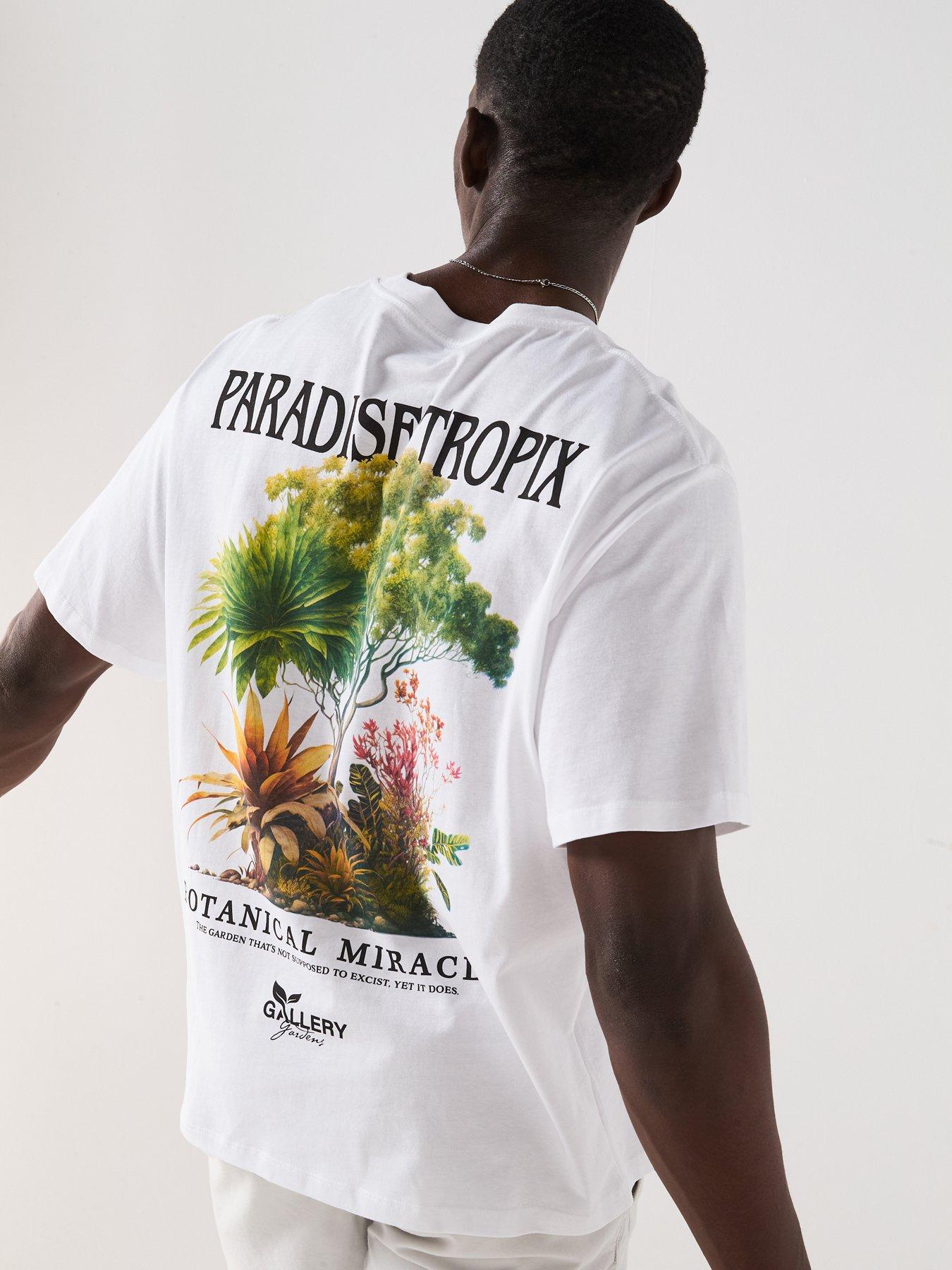 Image 1 of 6 of Jack & Jones Botaniq Short Sleeve Crew Neck T-Shirt - White