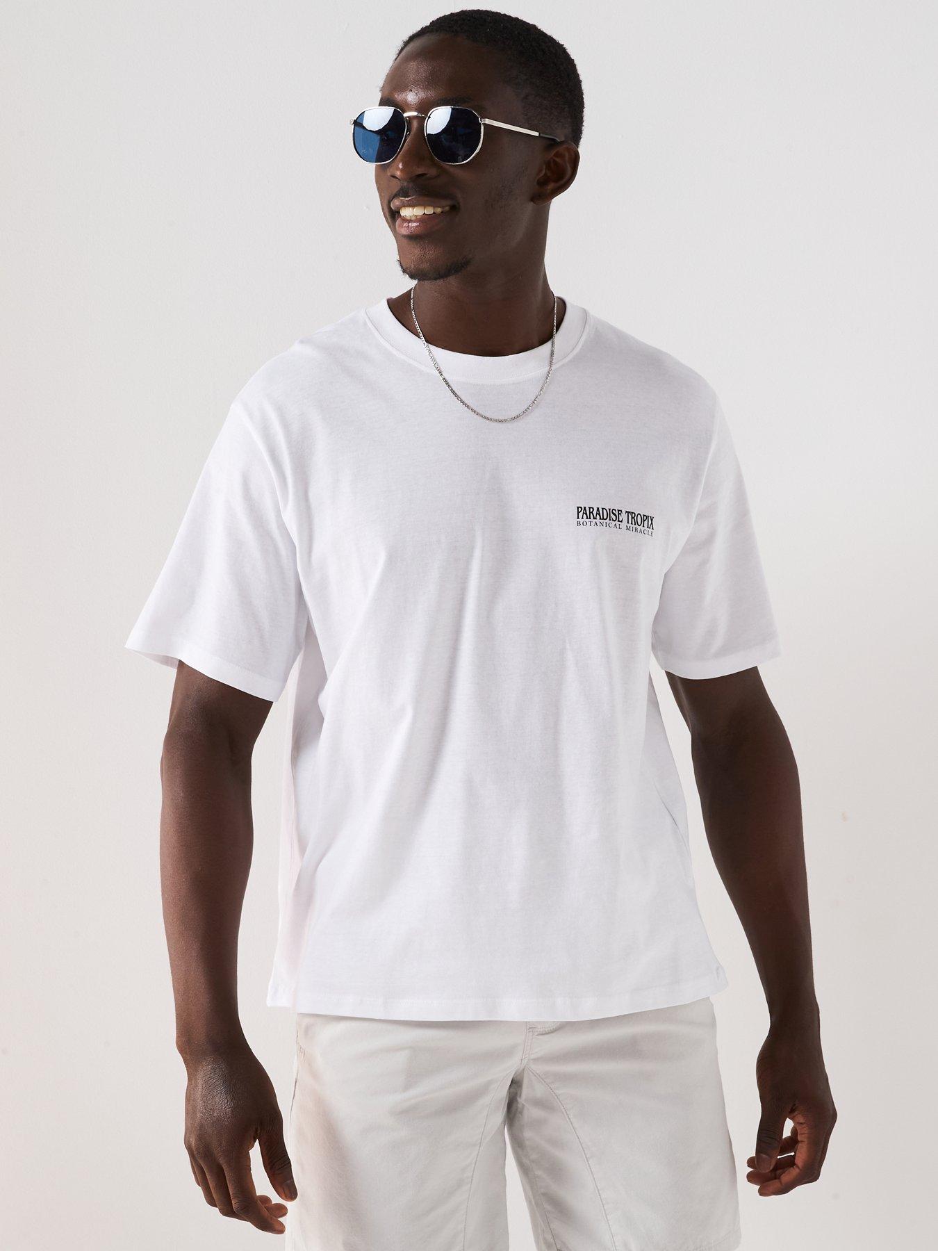 Image 2 of 6 of Jack & Jones Botaniq Short Sleeve Crew Neck T-Shirt - White
