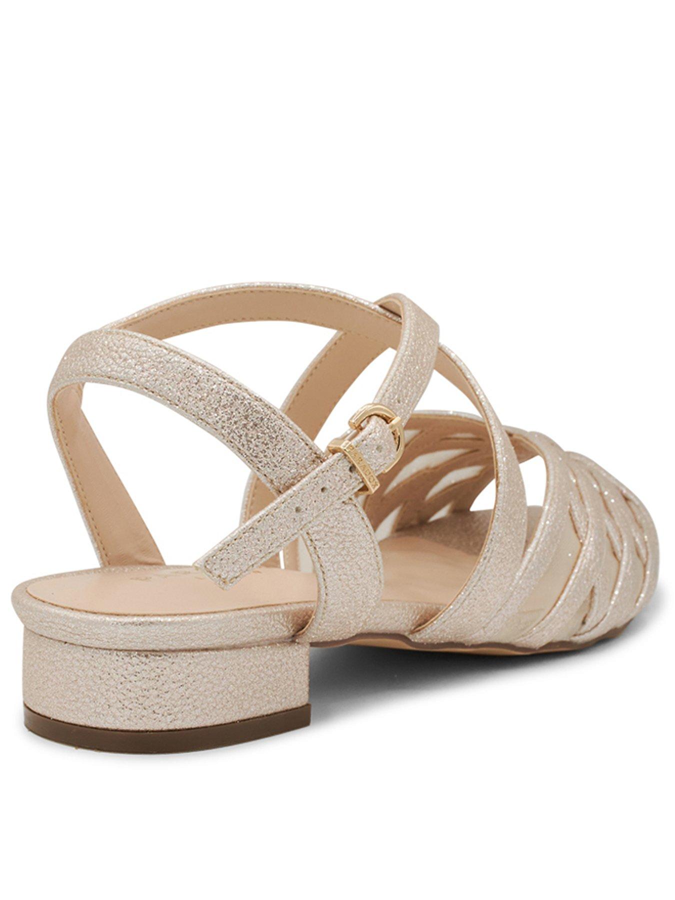 Image 3 of 5 of Paradox London Polly Wide Fit Glitter Shoe- Nude