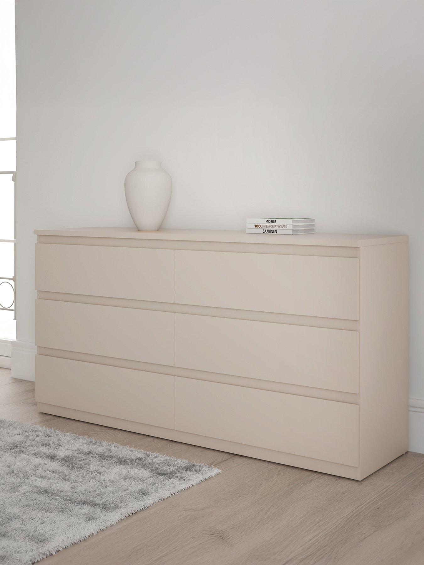 Image of Very Home Lisson 6 Drawer Chest - Oatmeal - FSC® Certified