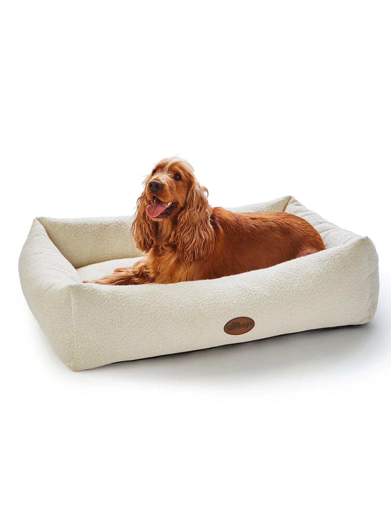 Product photograph of Silentnight Ultimate Deep Sleep Boucle Box Pet Bed - Small - Natural - Small from very.co.uk