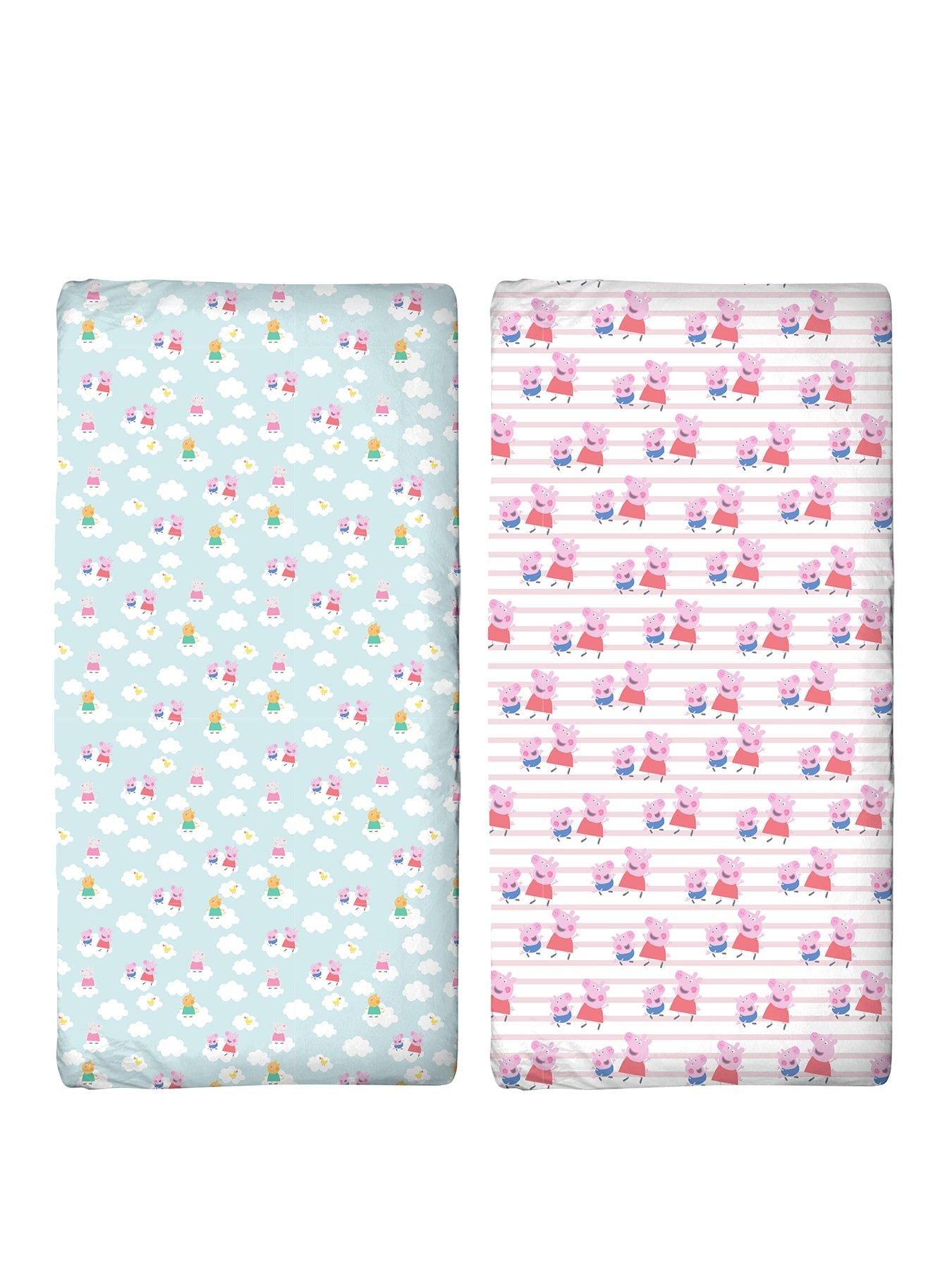 Image 1 of 6 of Peppa Pig Set Of 2 Fitted Sheets