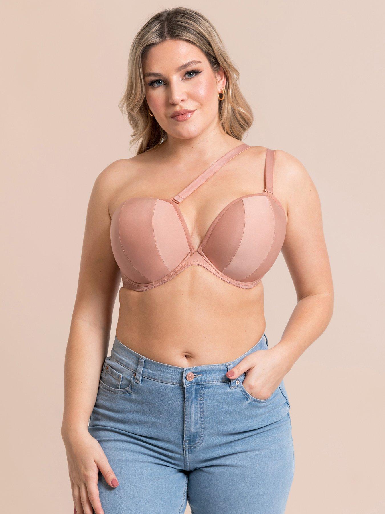 undefined Superhero Multiway Padded Plunge Bra - Latte