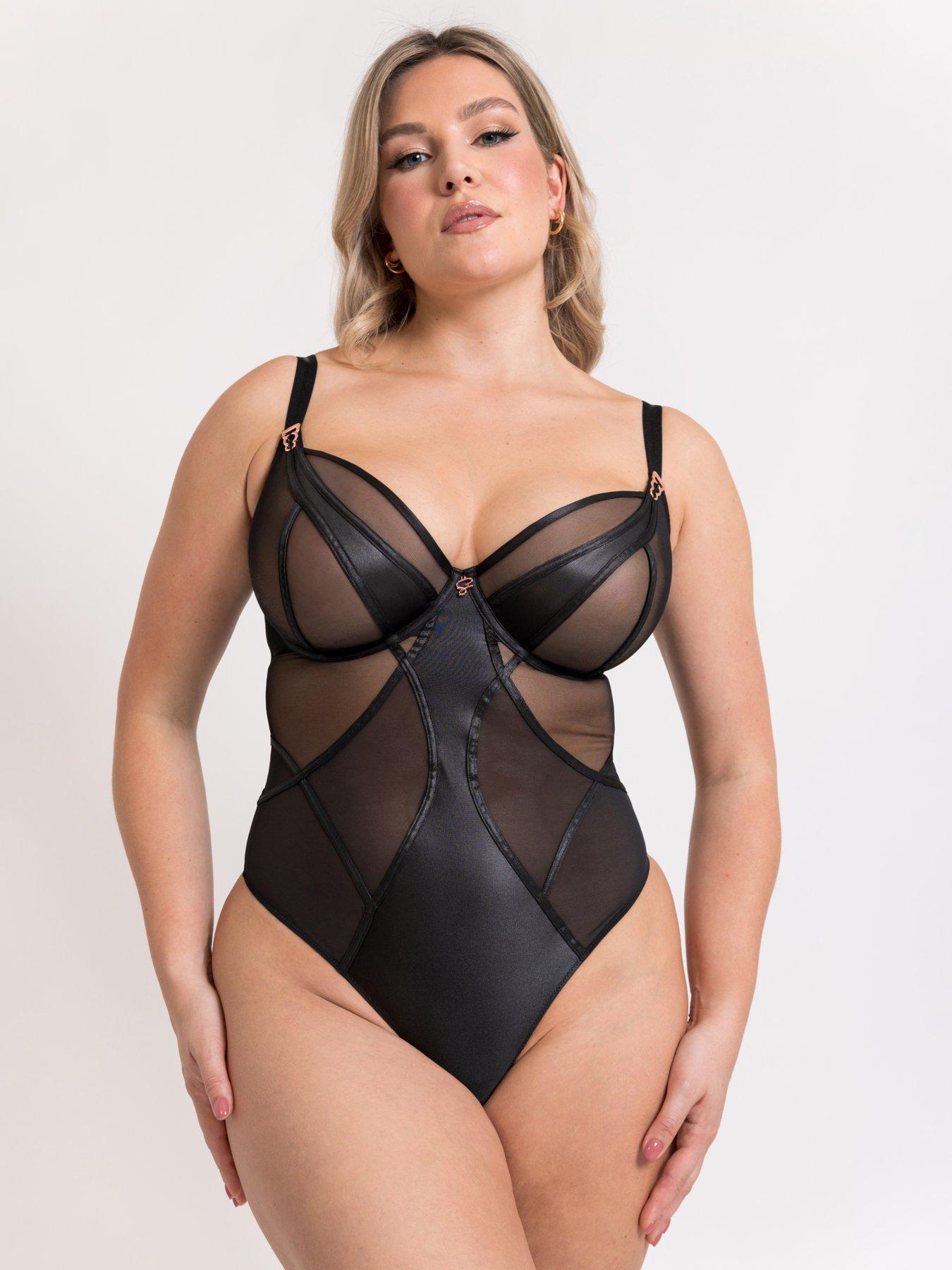 undefined Scantilly By Curvy Kate Suspense Plunge Bodysuit - Black
