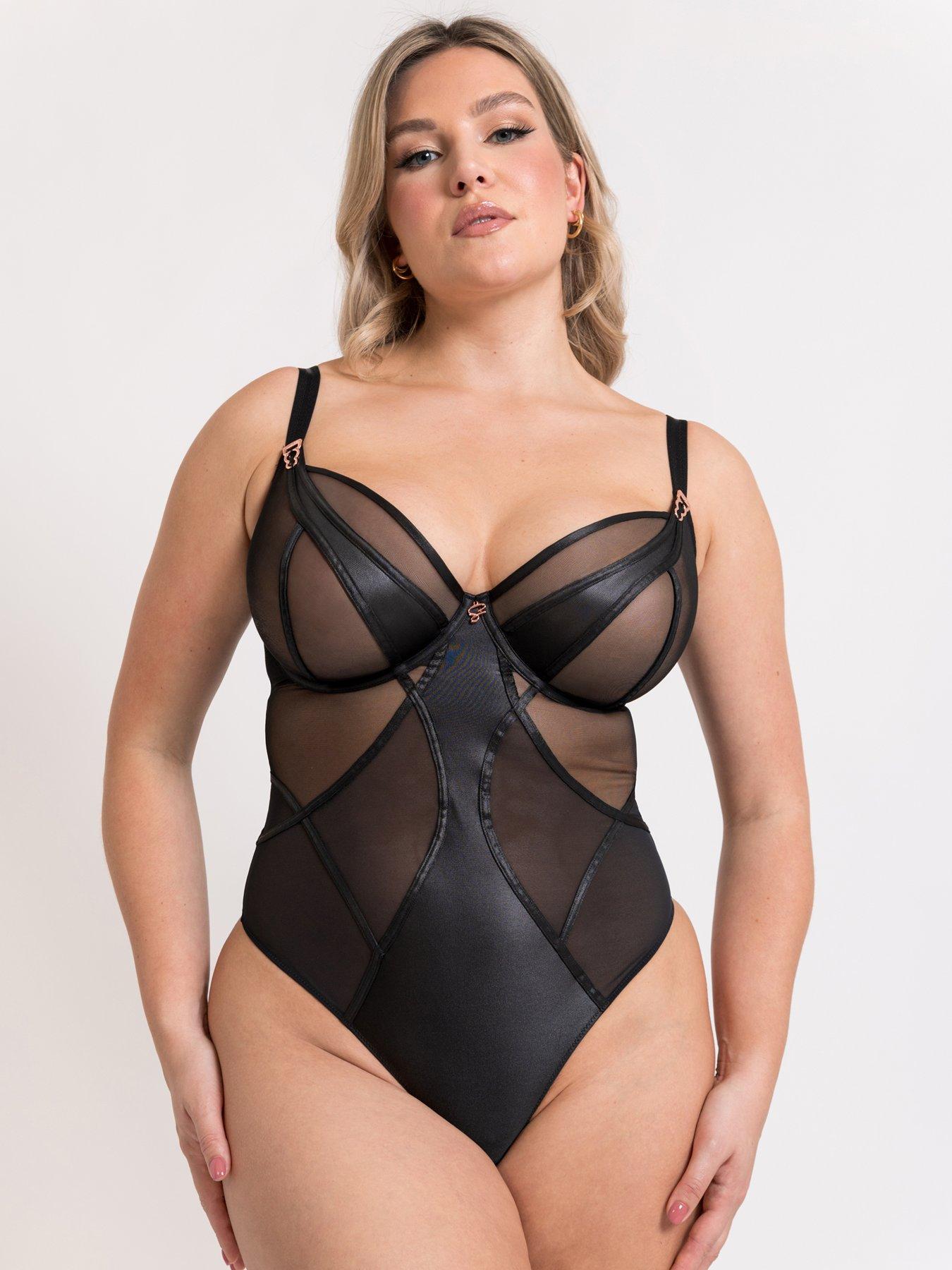 undefined Scantilly By Curvy Kate Suspense Plunge Bodysuit - Black