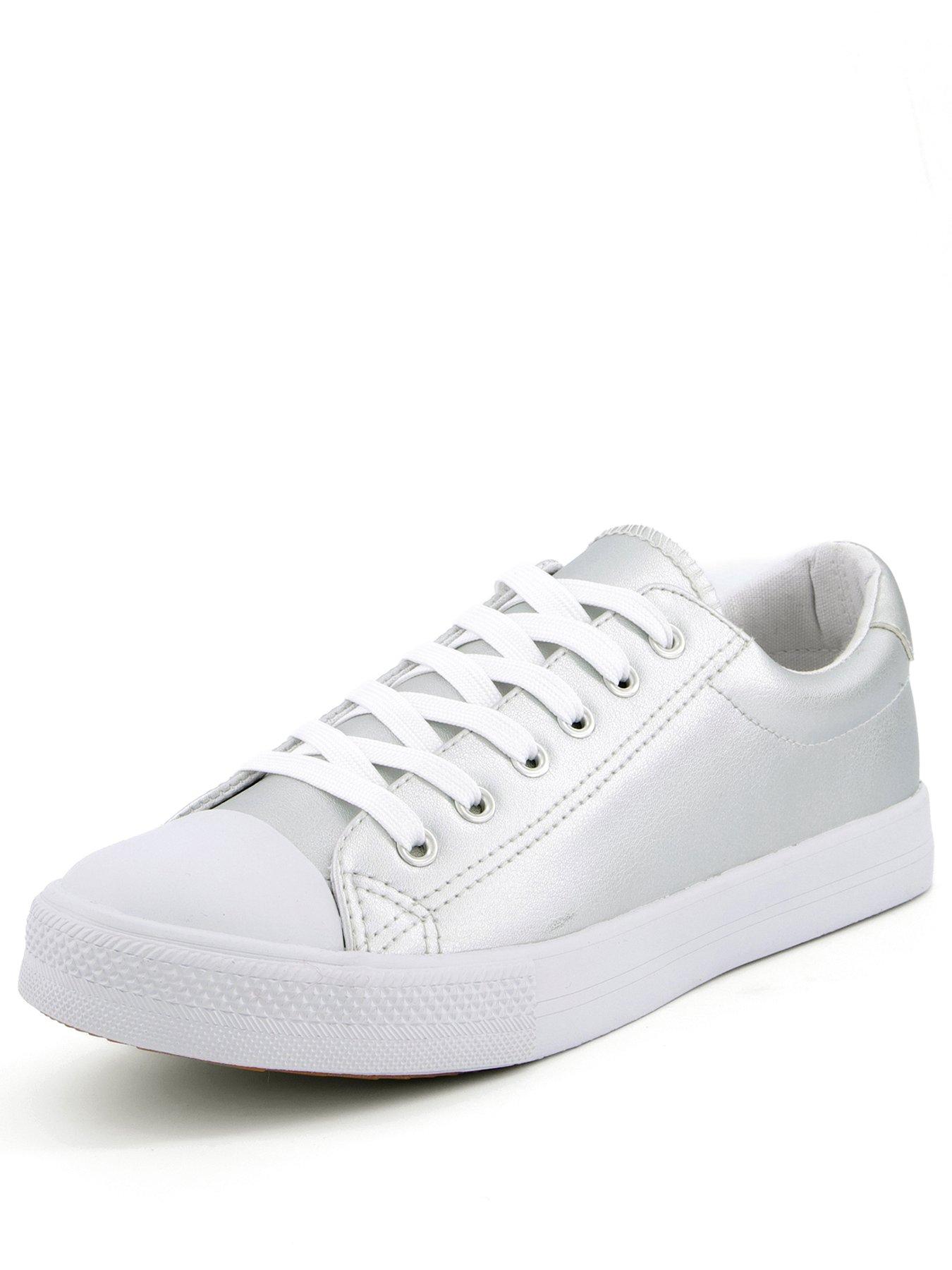 Image 2 of 7 of V by Very Metallic Trainers - Silver