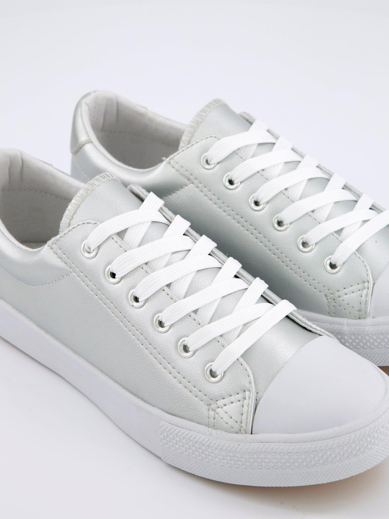 Image 5 of 7 of V by Very Metallic Trainers - Silver