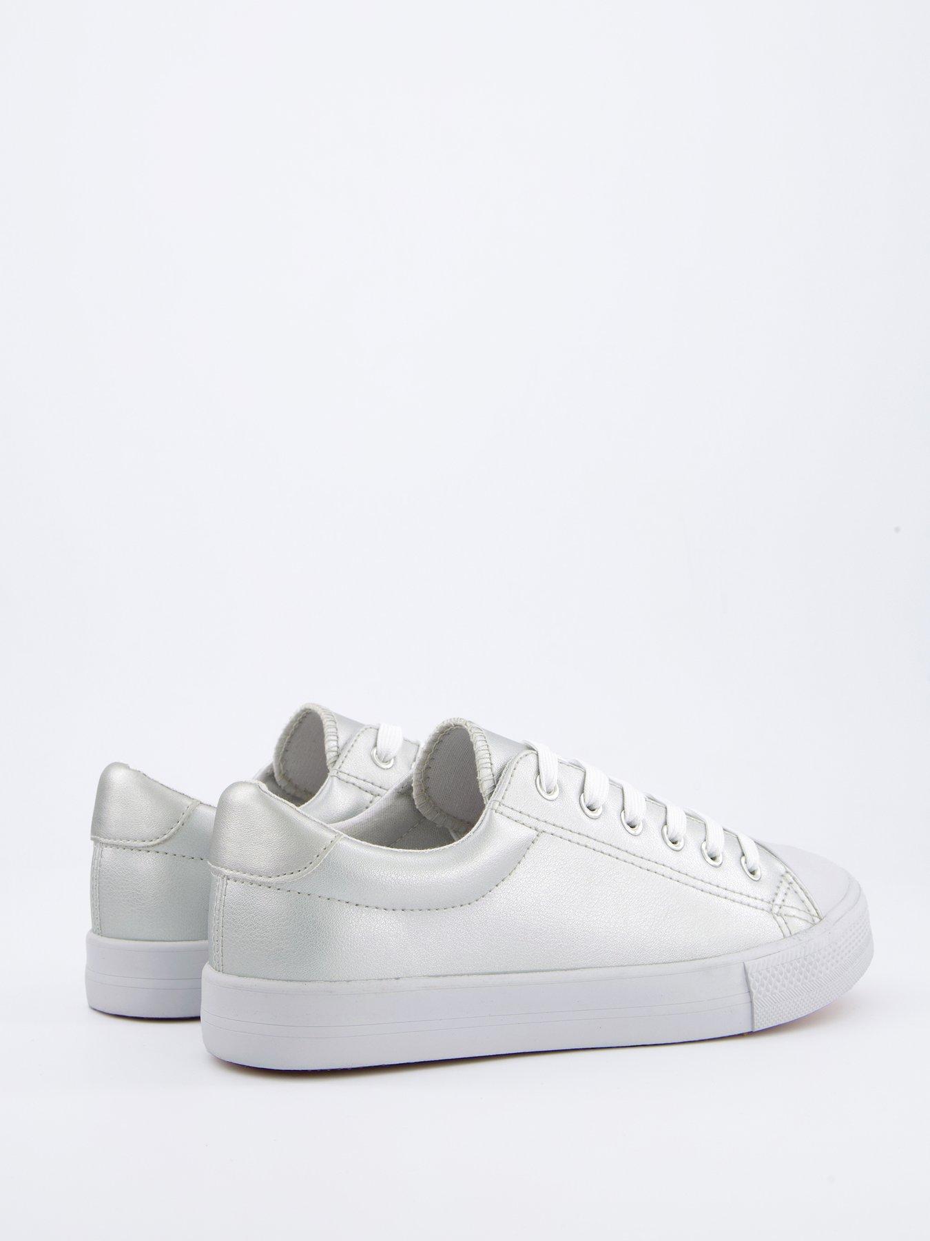 Image 6 of 7 of V by Very Metallic Trainers - Silver