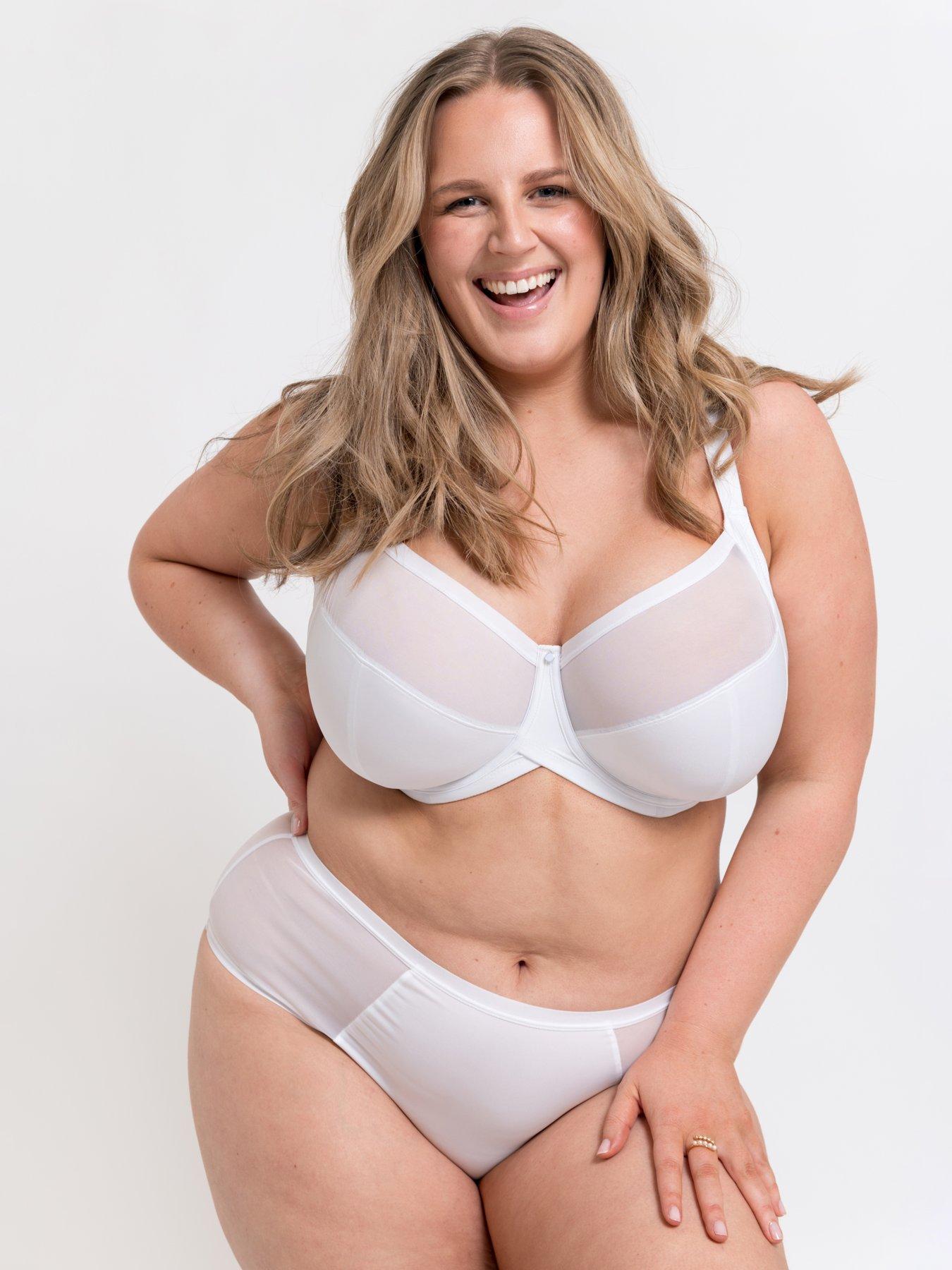 Image 1 of 5 of Curvy Kate Wonderfully Full Cup Side Support Bra - White