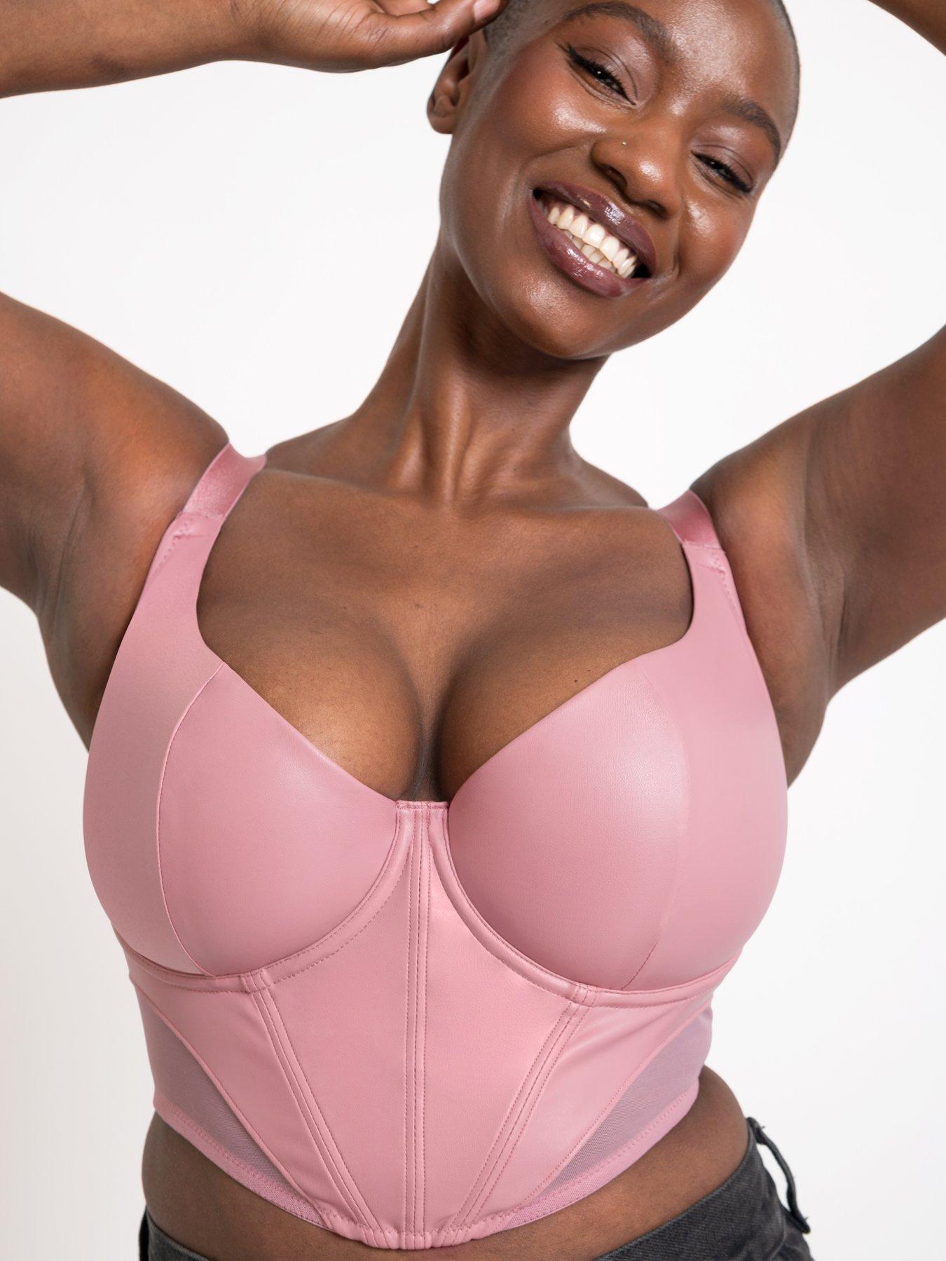 Curvy Kate Storm Scooped Longline Balcony Bra, Pink, Size 40Ff, Women