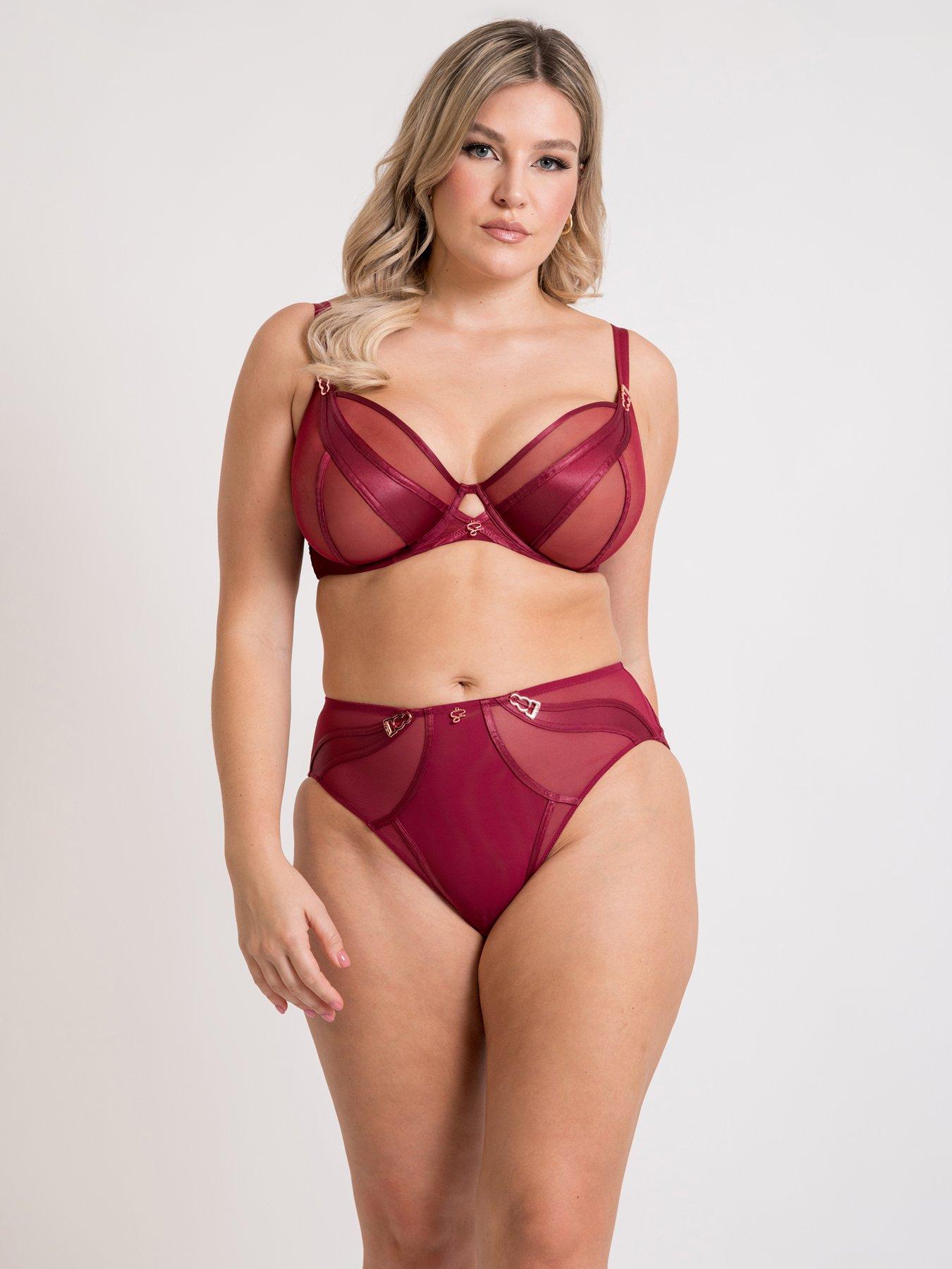 Image 1 of 6 of Curvy Kate Scantilly By Curvy Kate Suspense High Waist Brief - Sangria