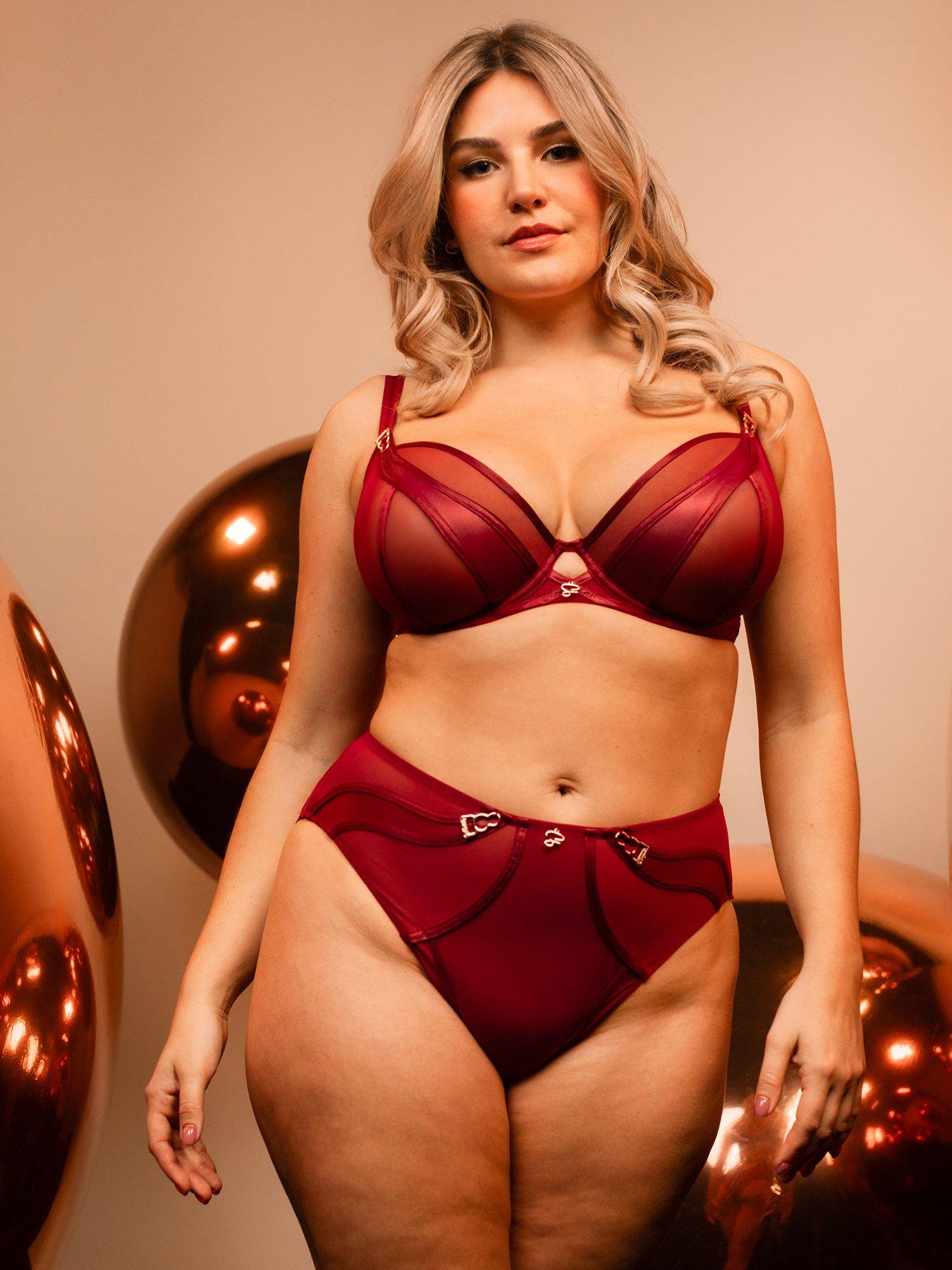 Image 6 of 6 of Curvy Kate Scantilly By Curvy Kate Suspense High Waist Brief - Sangria