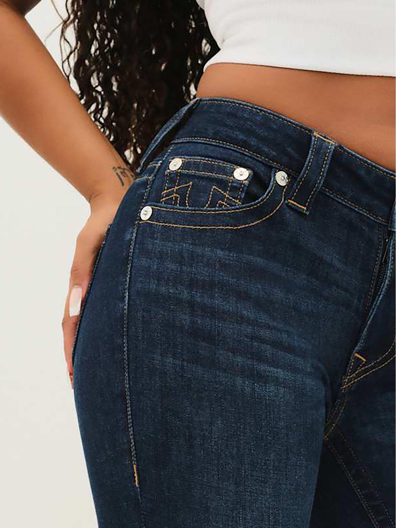 Image 5 of 5 of TRUE RELIGION Jennie Midi Rise Curvy Skinny Jeans - Dark Wash