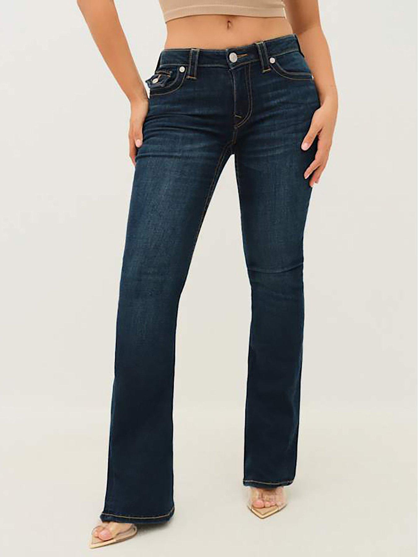 undefined Joey Midi Rise Flare Jeans - Dark Wash