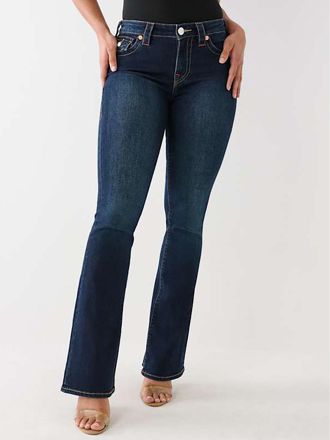 TRUE RELIGION Becca Midi Rise Bootcut Jeans - Dark Wash | Very