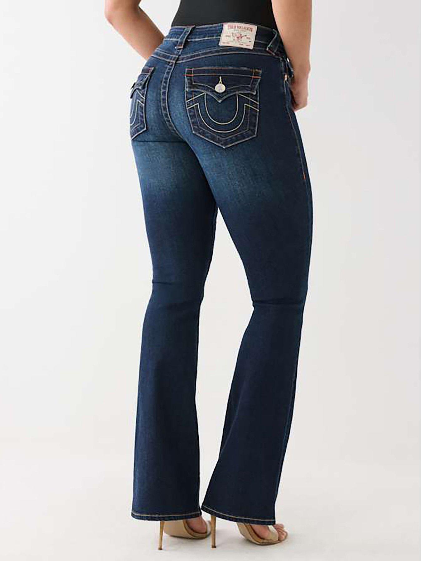 TRUE RELIGION Becca Midi Rise Bootcut Jeans - Dark Wash | Very
