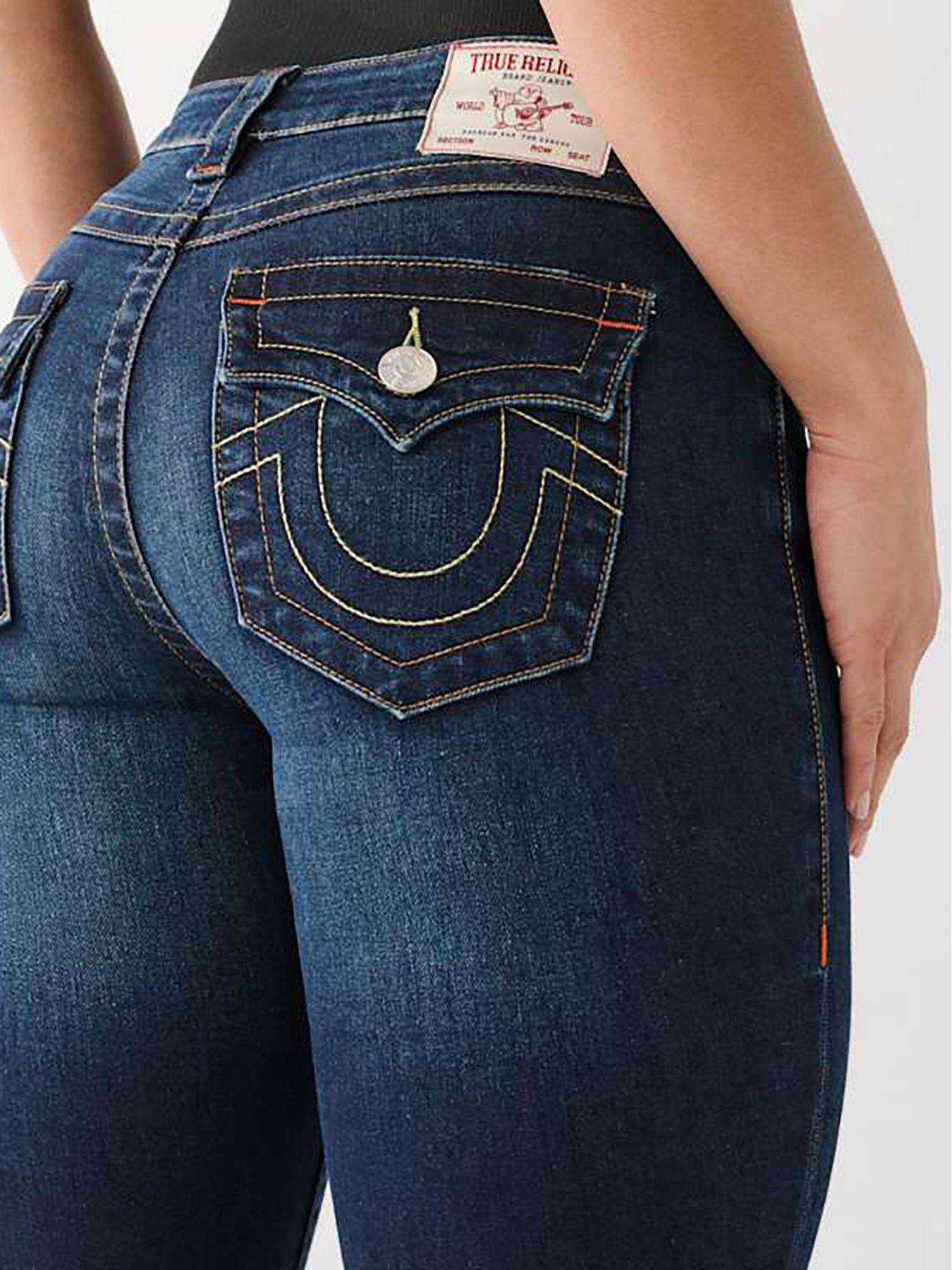 TRUE RELIGION Becca Midi Rise Bootcut Jeans - Dark Wash | Very