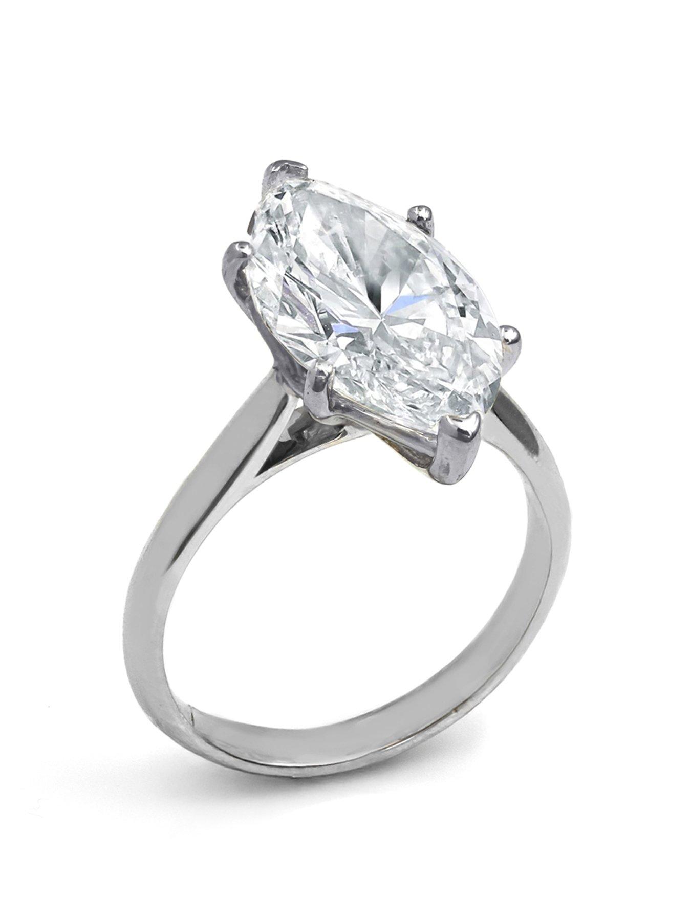 Image 2 of 2 of Say It With Marquise Cut 5.08ct Lab Grown Diamond Ring - Platinum