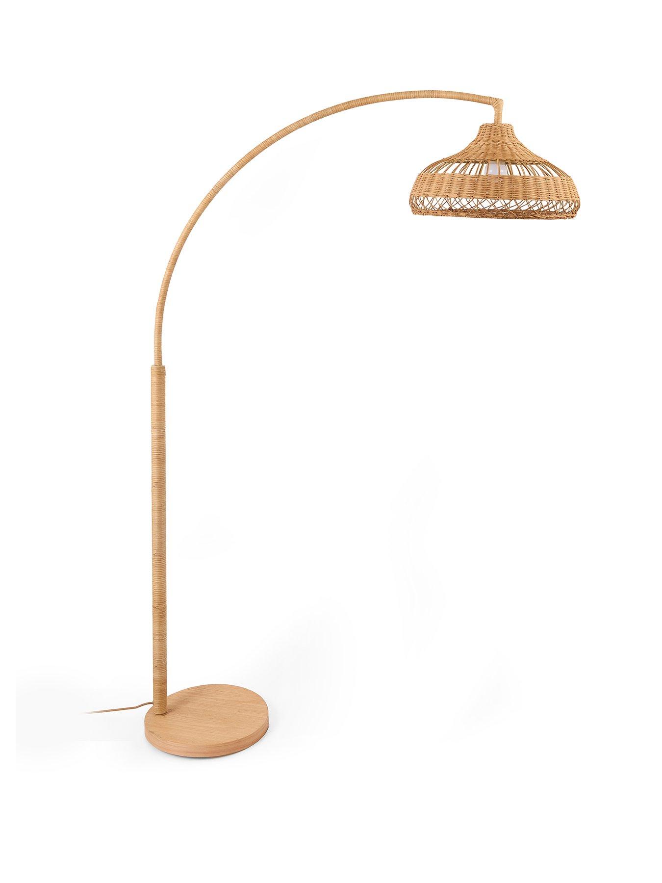 undefined MK Arched Rattan Floor Lamp