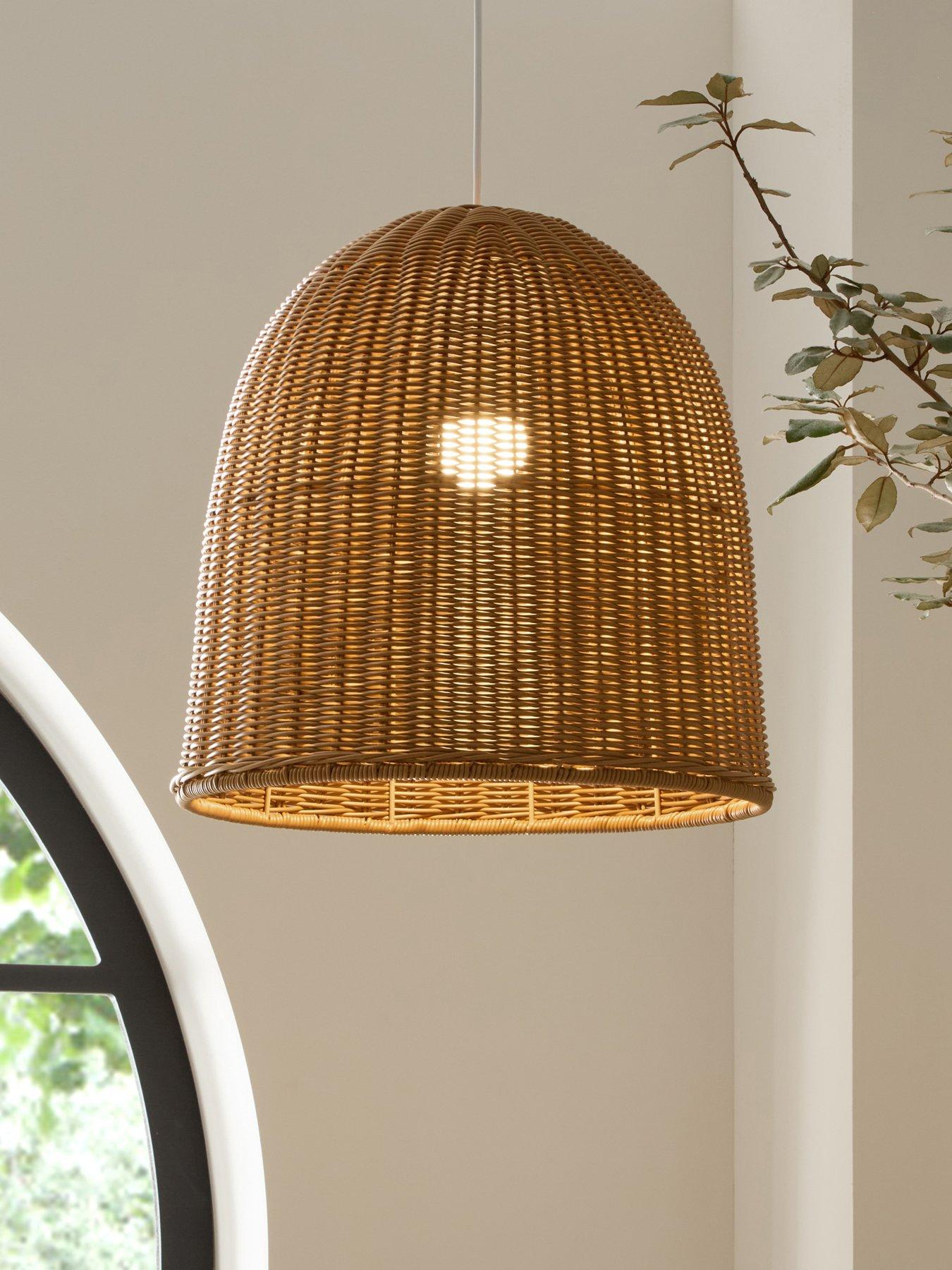 Michelle Keegan Home Mk Rattan Easy Fit Shade With Poly Material  40Cm