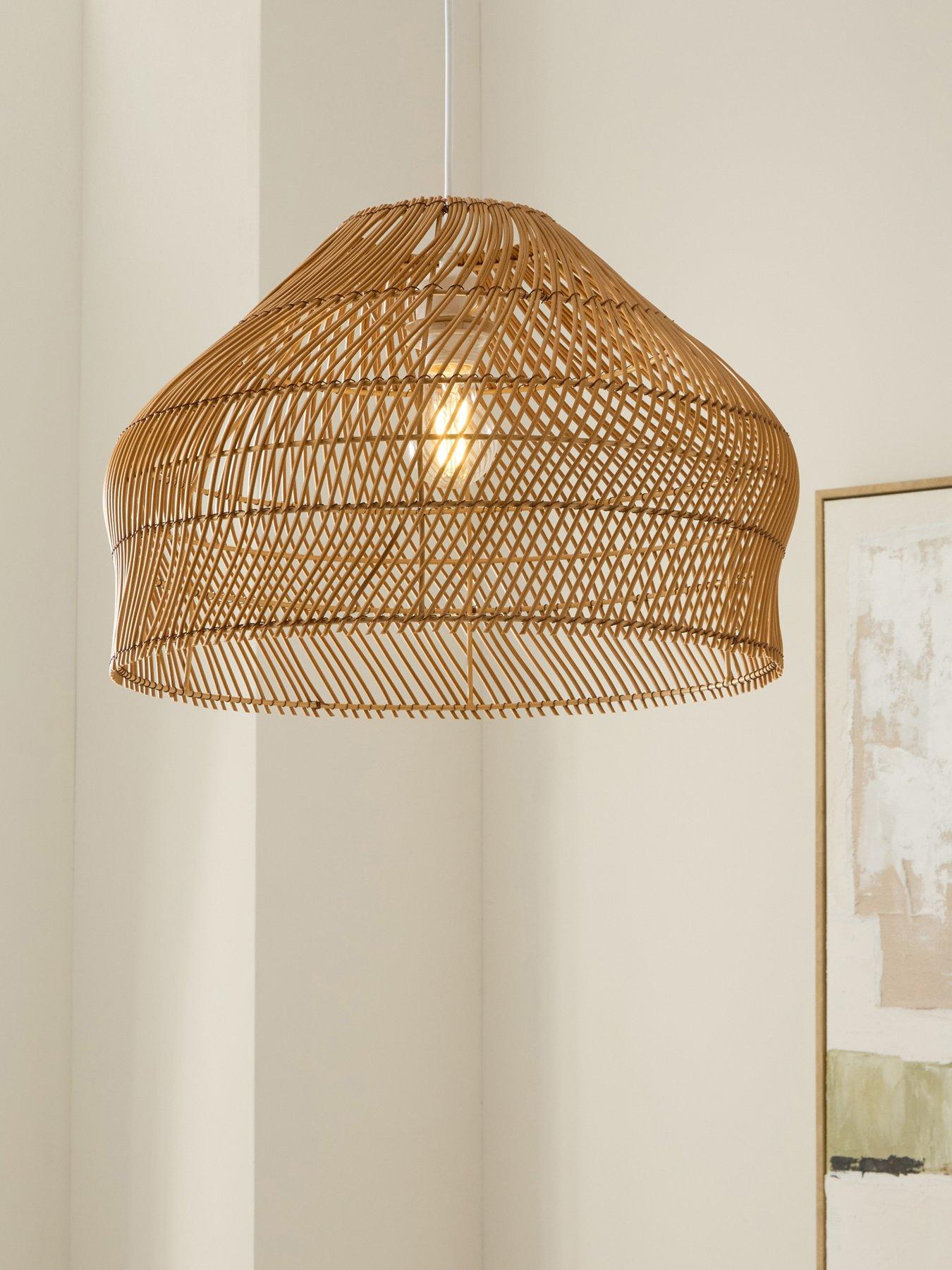 michelle-keegan-home-mk-rattan-easy-fit-shade-with-poly-material-45cm