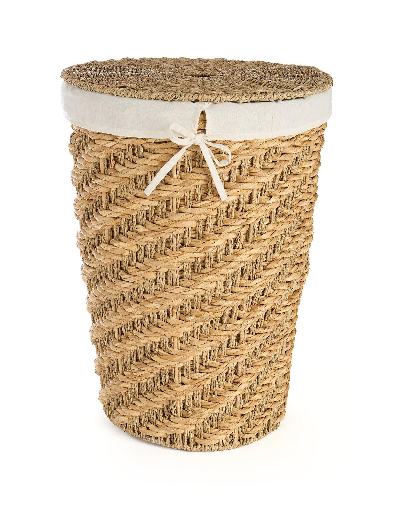 Image 2 of 7 of The Very Collection Seagrass Laundry Hamper with Lid