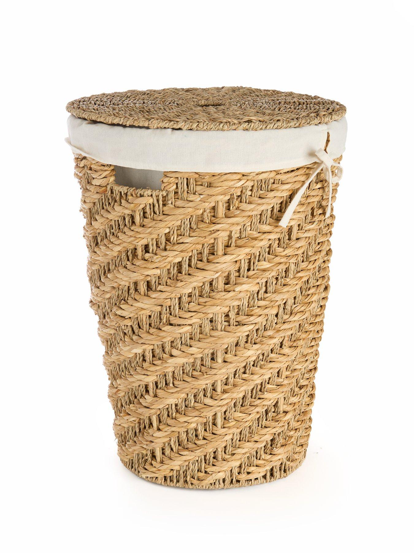 Image 3 of 7 of The Very Collection Seagrass Laundry Hamper with Lid