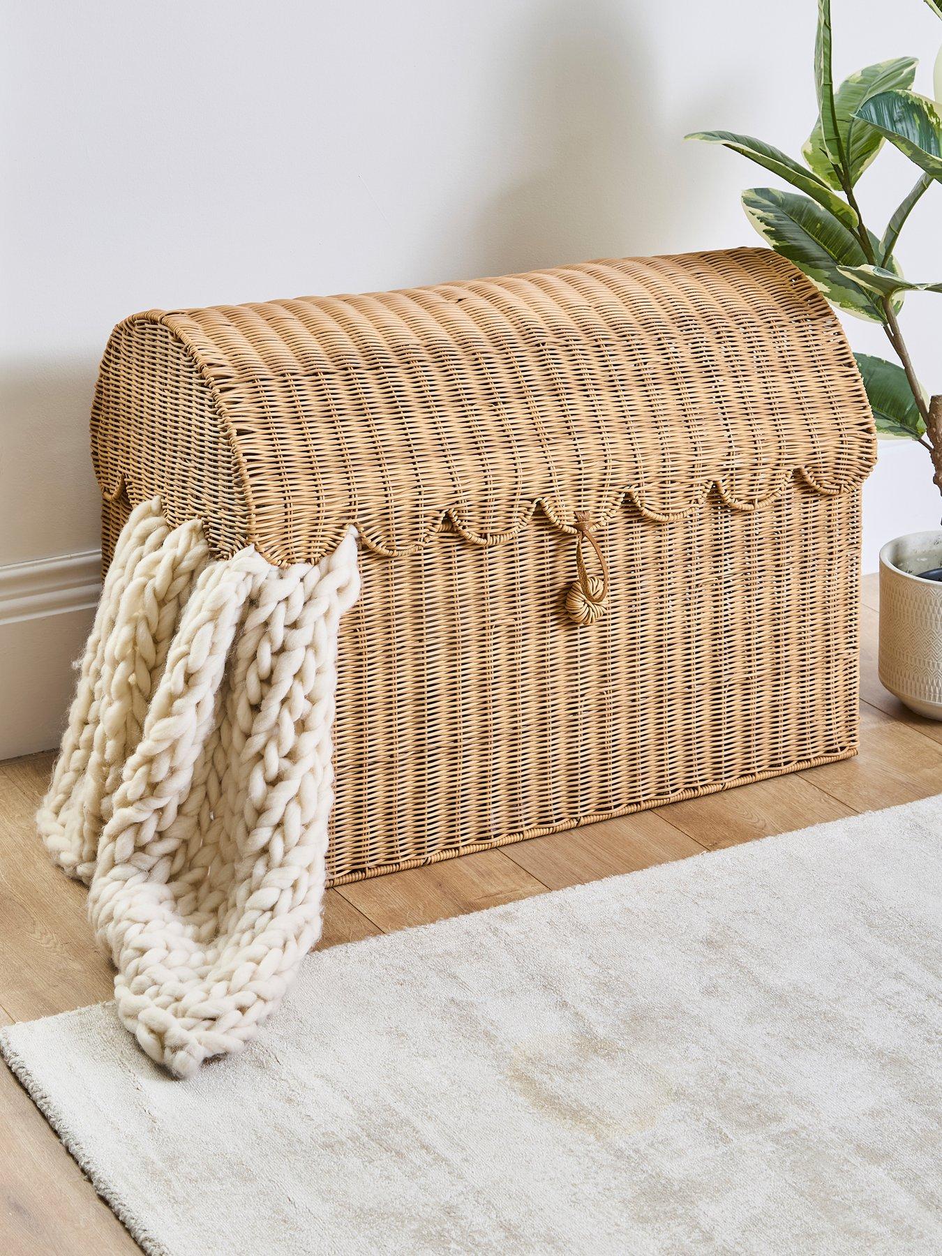 Very Home Large Scalloped Polyrattan Storage Chest