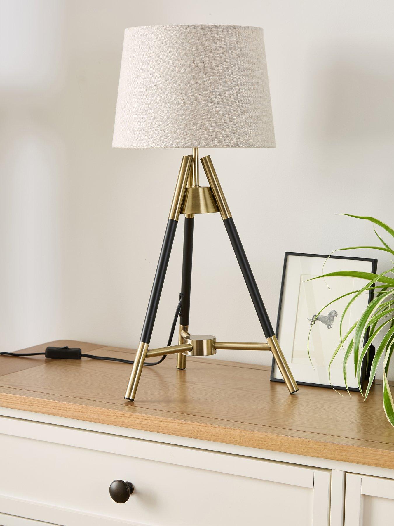 The Very Collection Two Tone Tripod Table Lamp