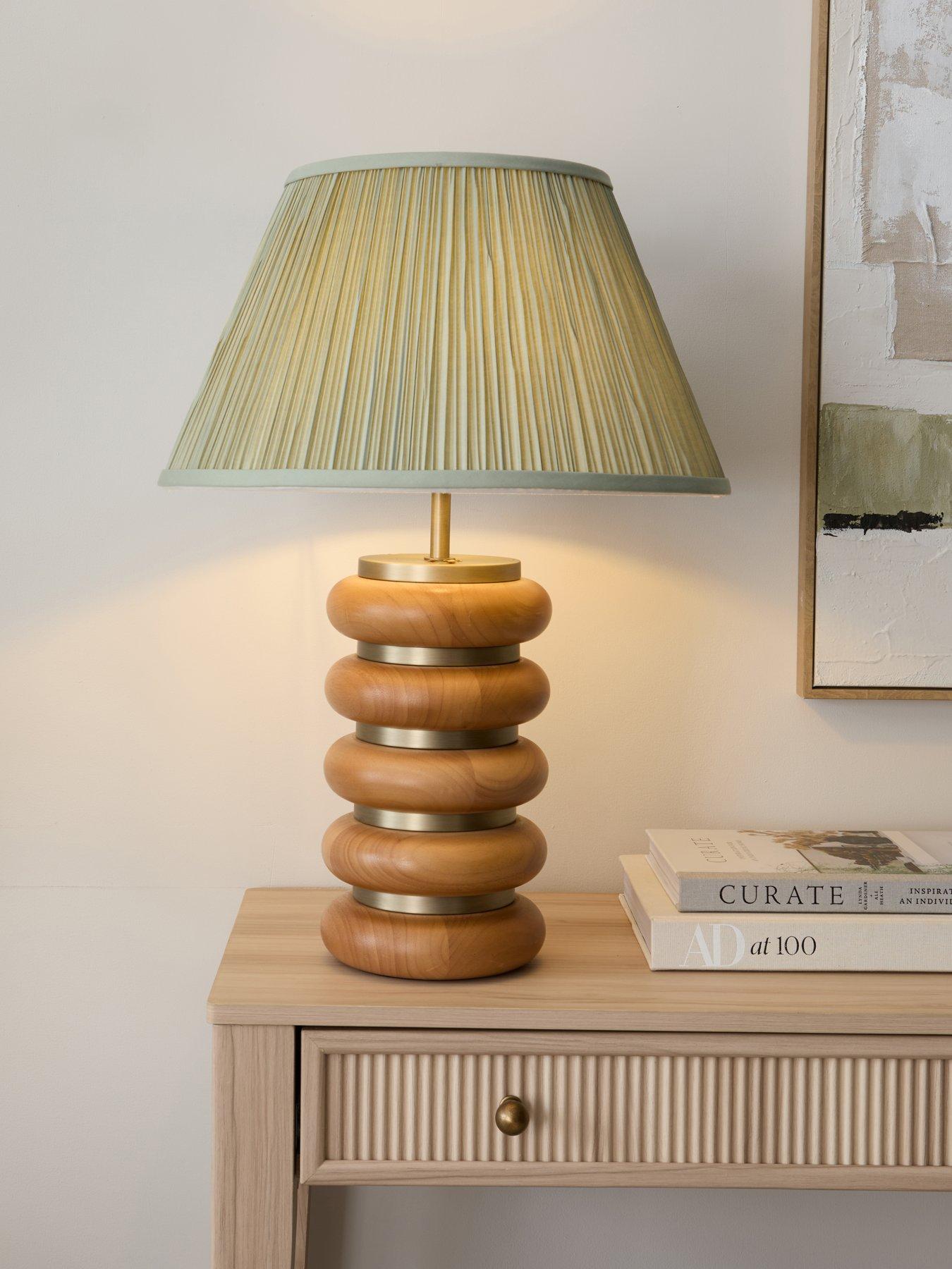 Michelle Keegan Home MK Ribbed Wooden Table Lamp