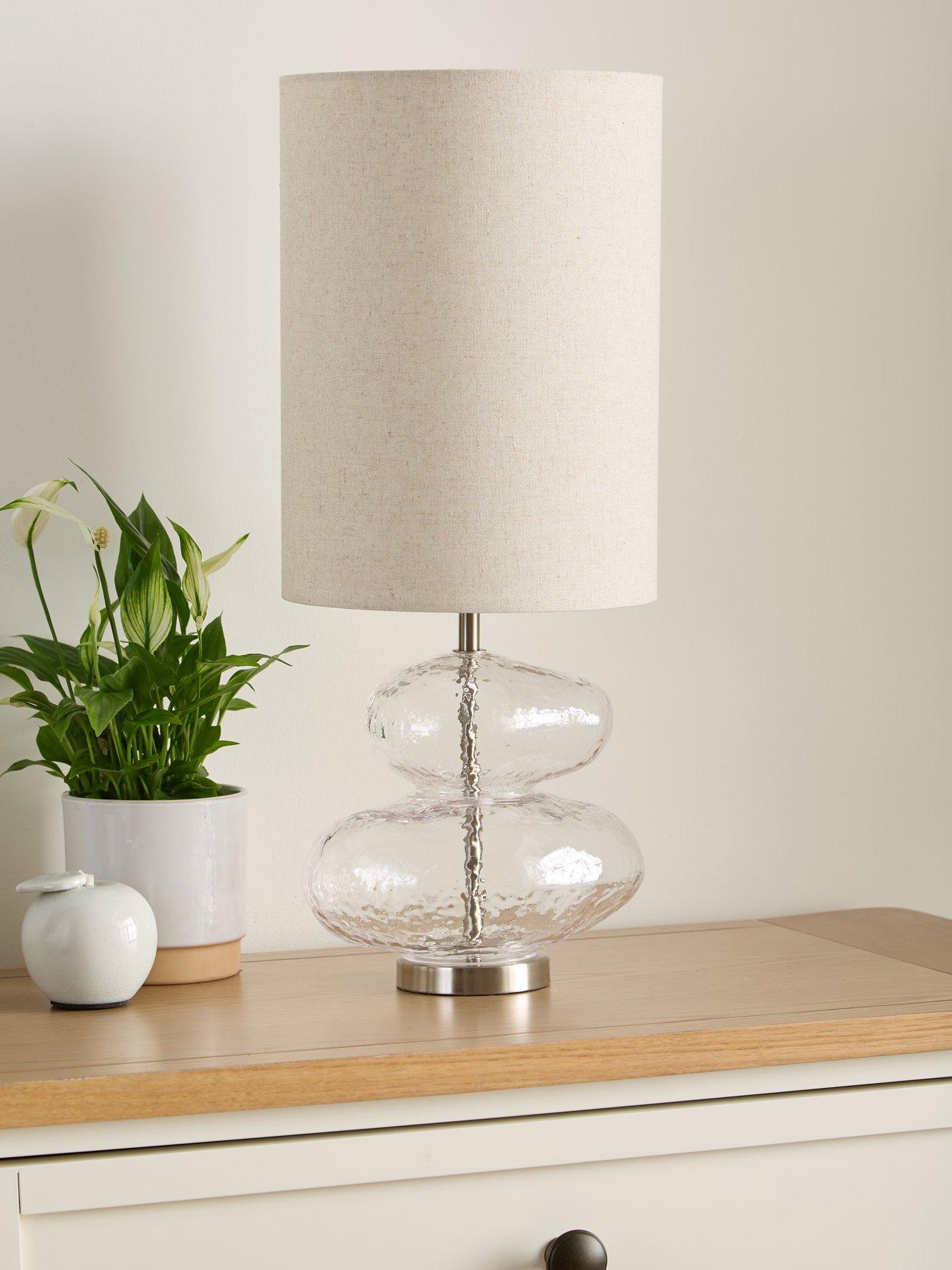 Image 1 of 7 of The Very Collection Glass Table Lamp