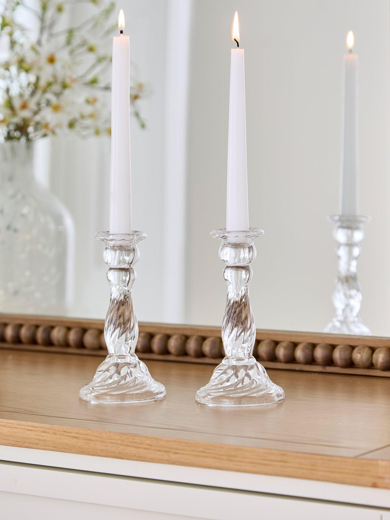 Very Home Set of 2 Crystal Candle Holders