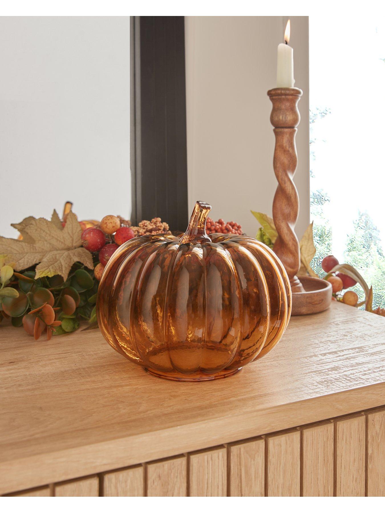 Very Home Glass Pumpkin